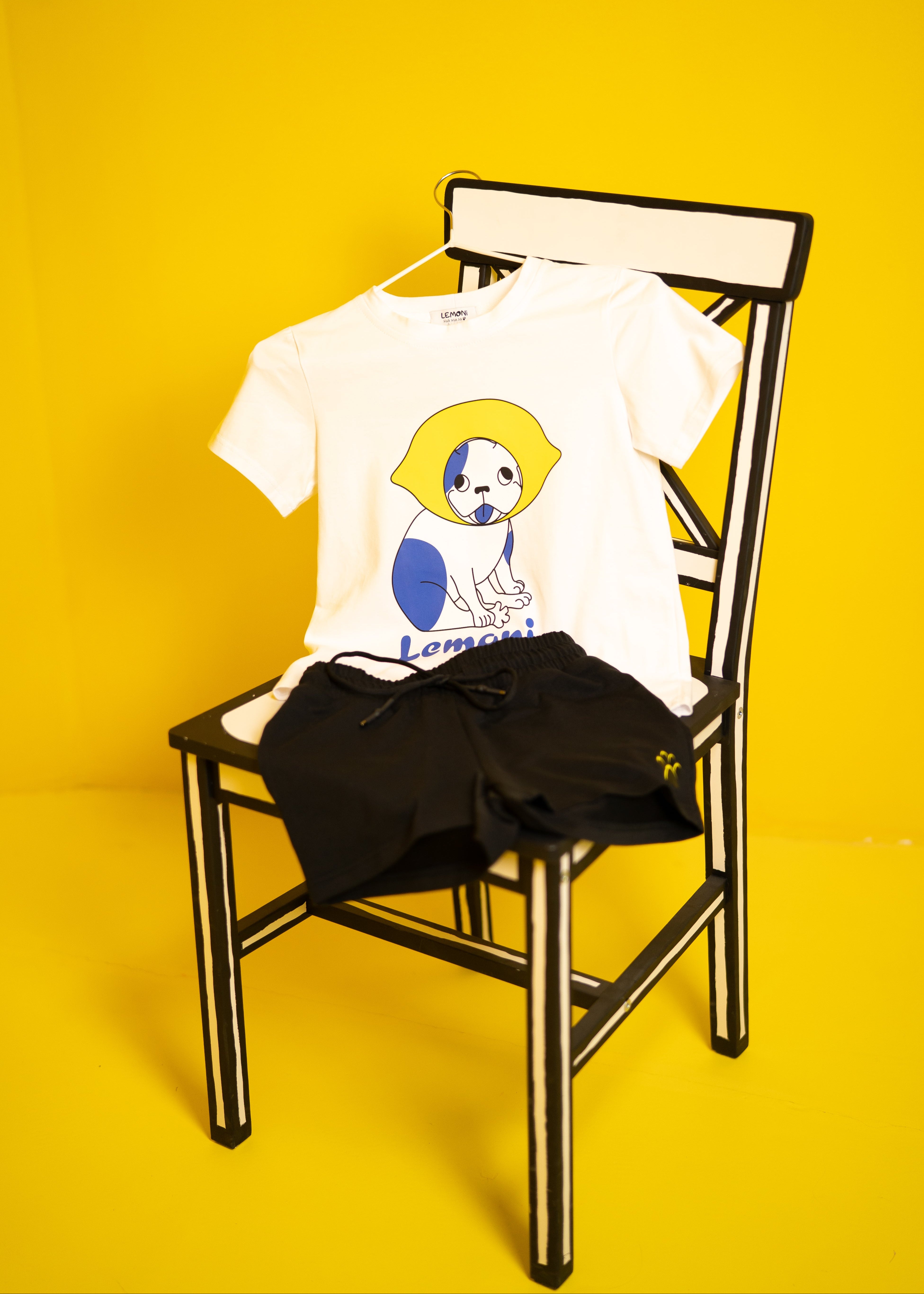 Girls´ and boys´ classic T-shirt with Lemon-dog print - Lemoni Boutique