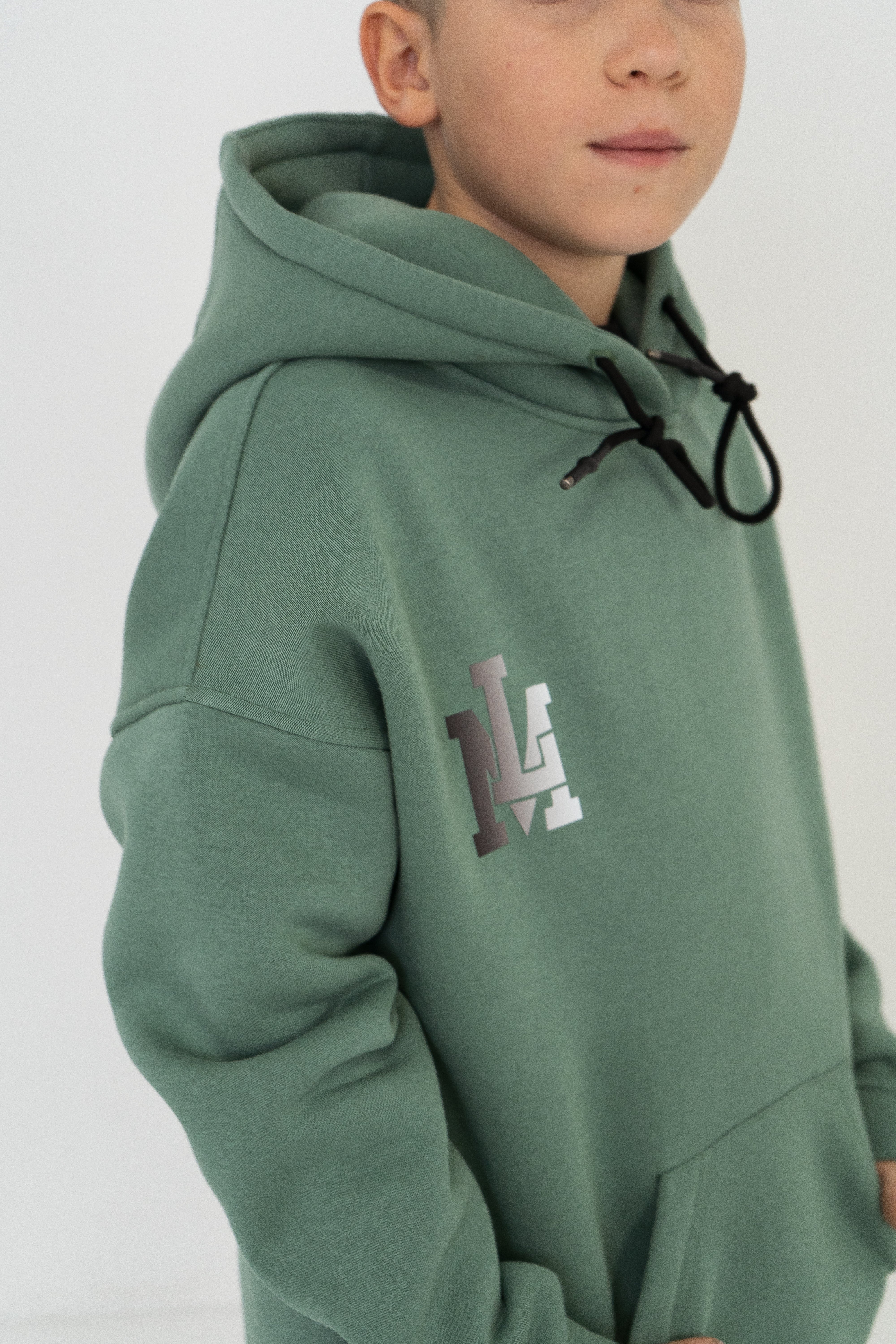 Fleece Hoodie unisex LM - olive green - Lemoni Boutique