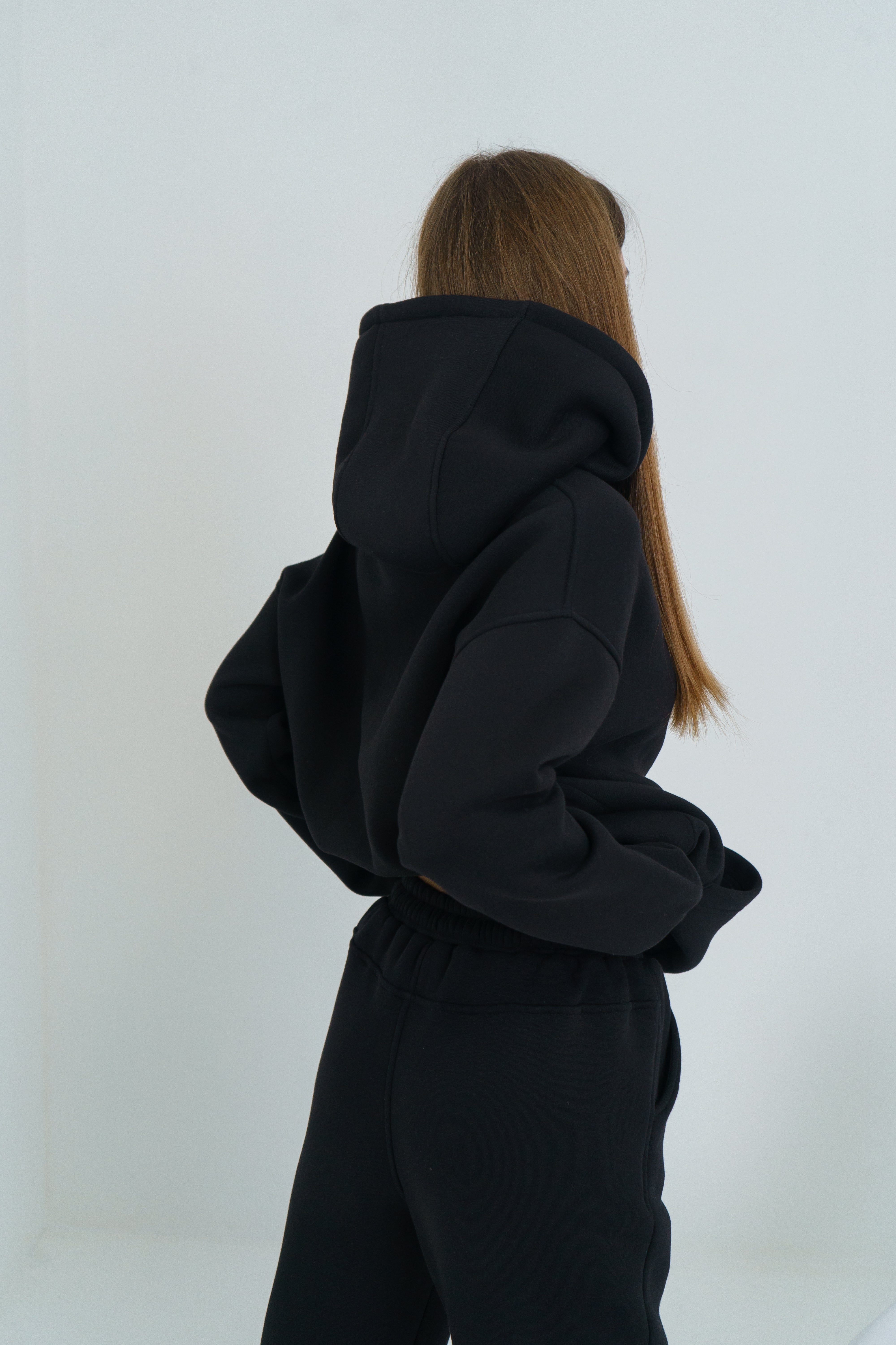 Unisex fleece Hoodie - black - Lemoni Boutique