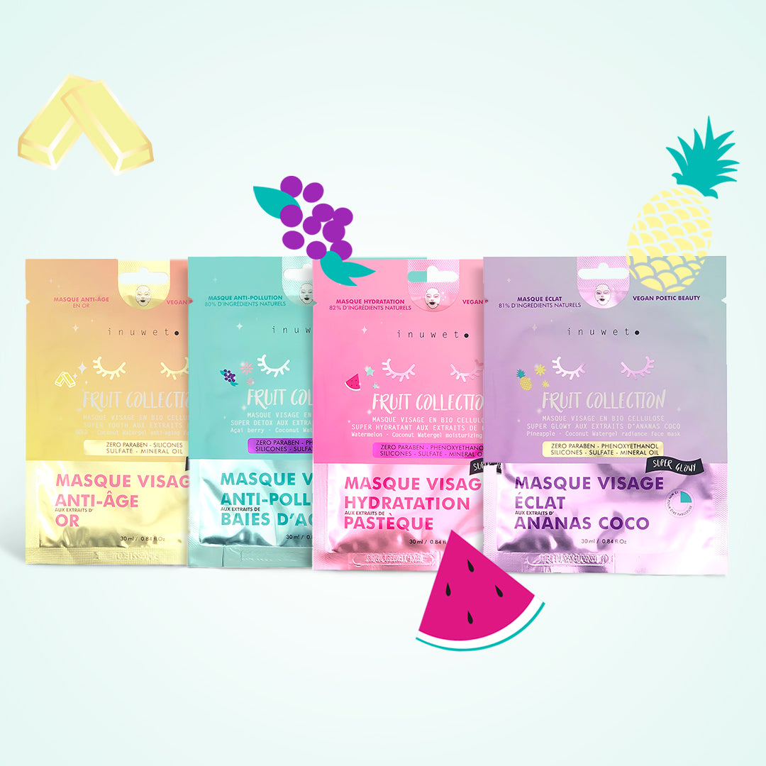 Bio cellulose face mask - FRUIT COLLECTION - Lemoni Boutique