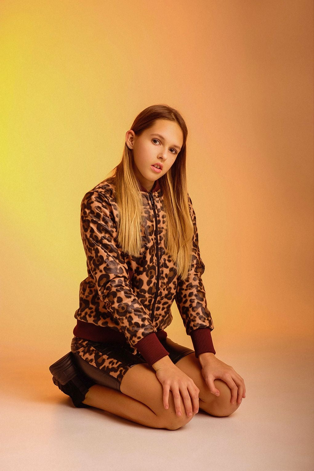 Leopard Print Bomber Jacket for girls - Lemoni Boutique