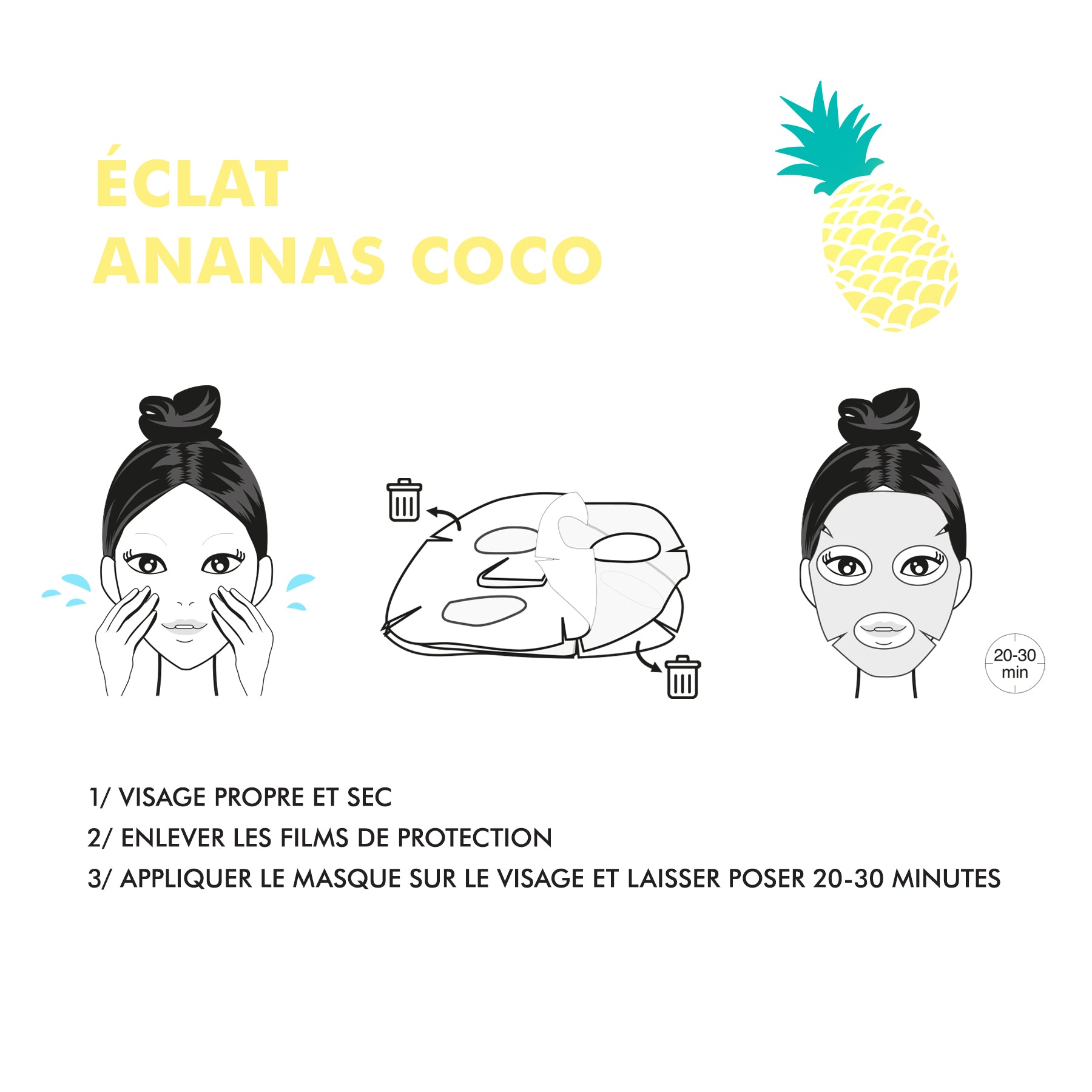 Bio cellulose face mask - FRUIT COLLECTION - Lemoni Boutique