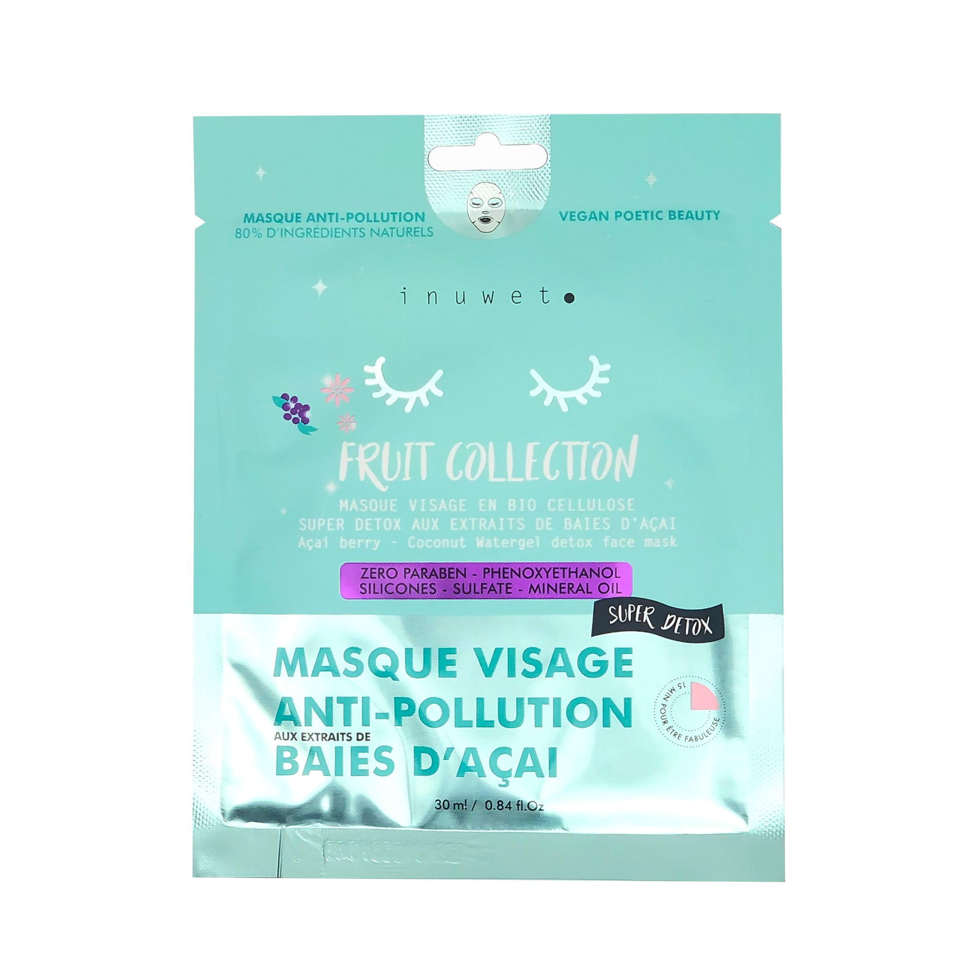 Bio cellulose face mask - FRUIT COLLECTION - Lemoni Boutique