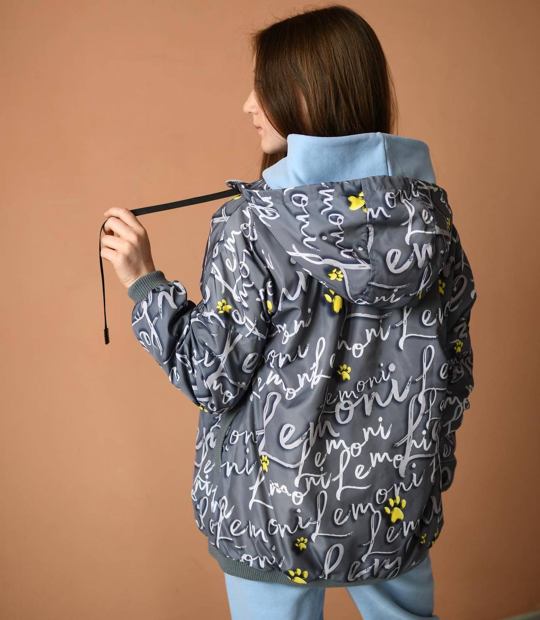 Fleece-lined windbreaker Lemoni for girls and boys - gray - Lemoni Boutique