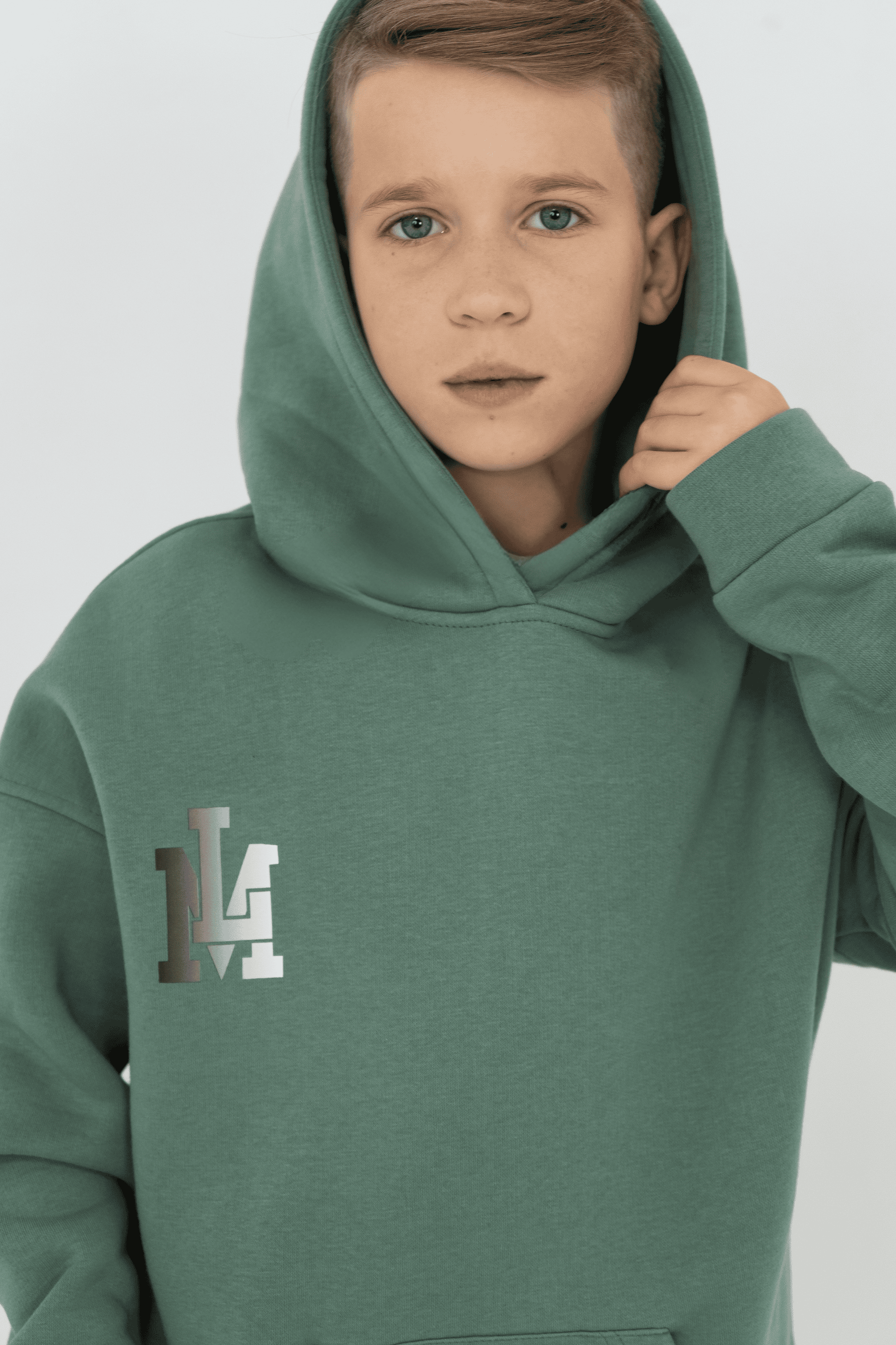 Fleece Hoodie unisex LM - olive green