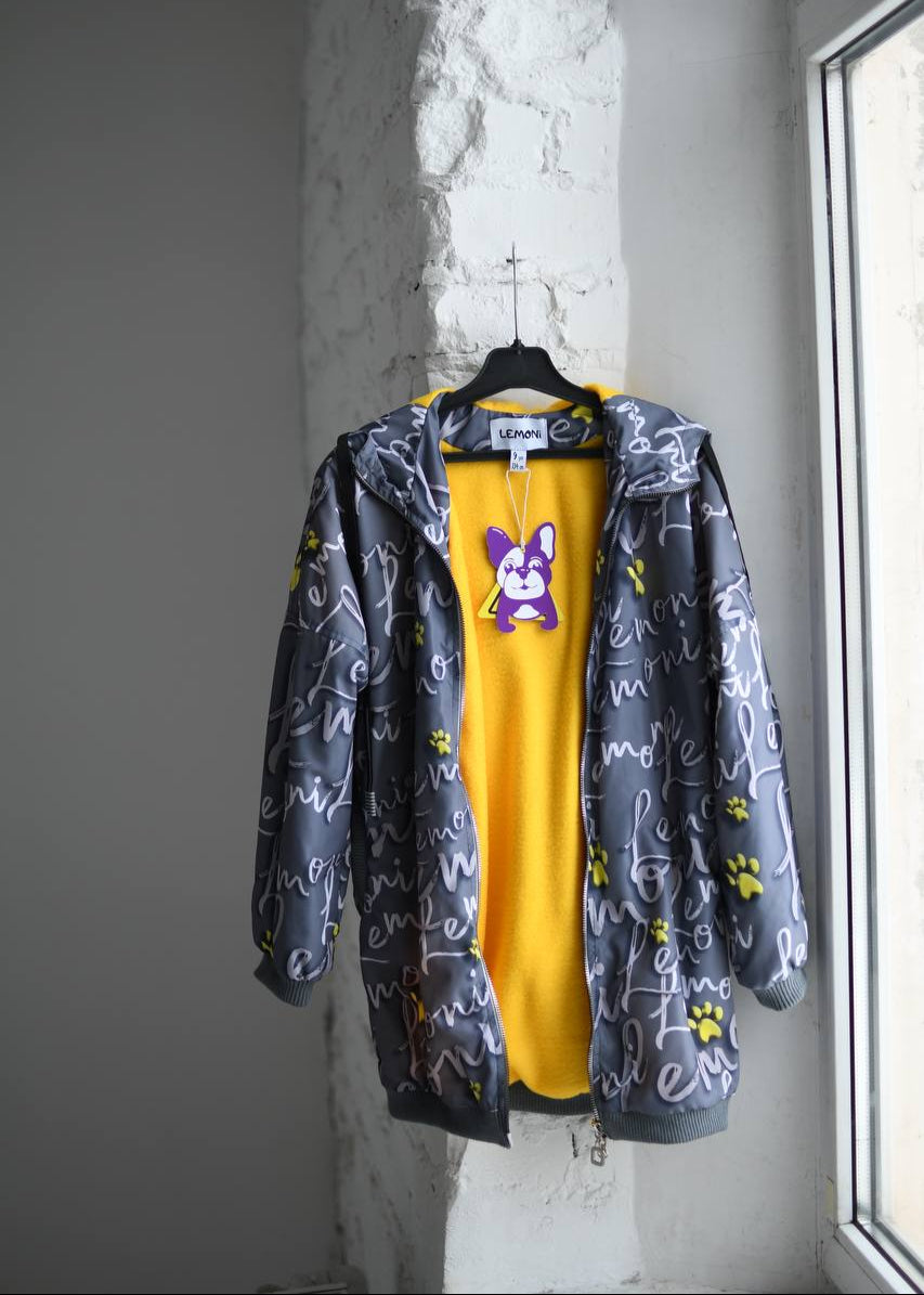 Fleece-lined windbreaker Lemoni for girls and boys - gray - Lemoni Boutique
