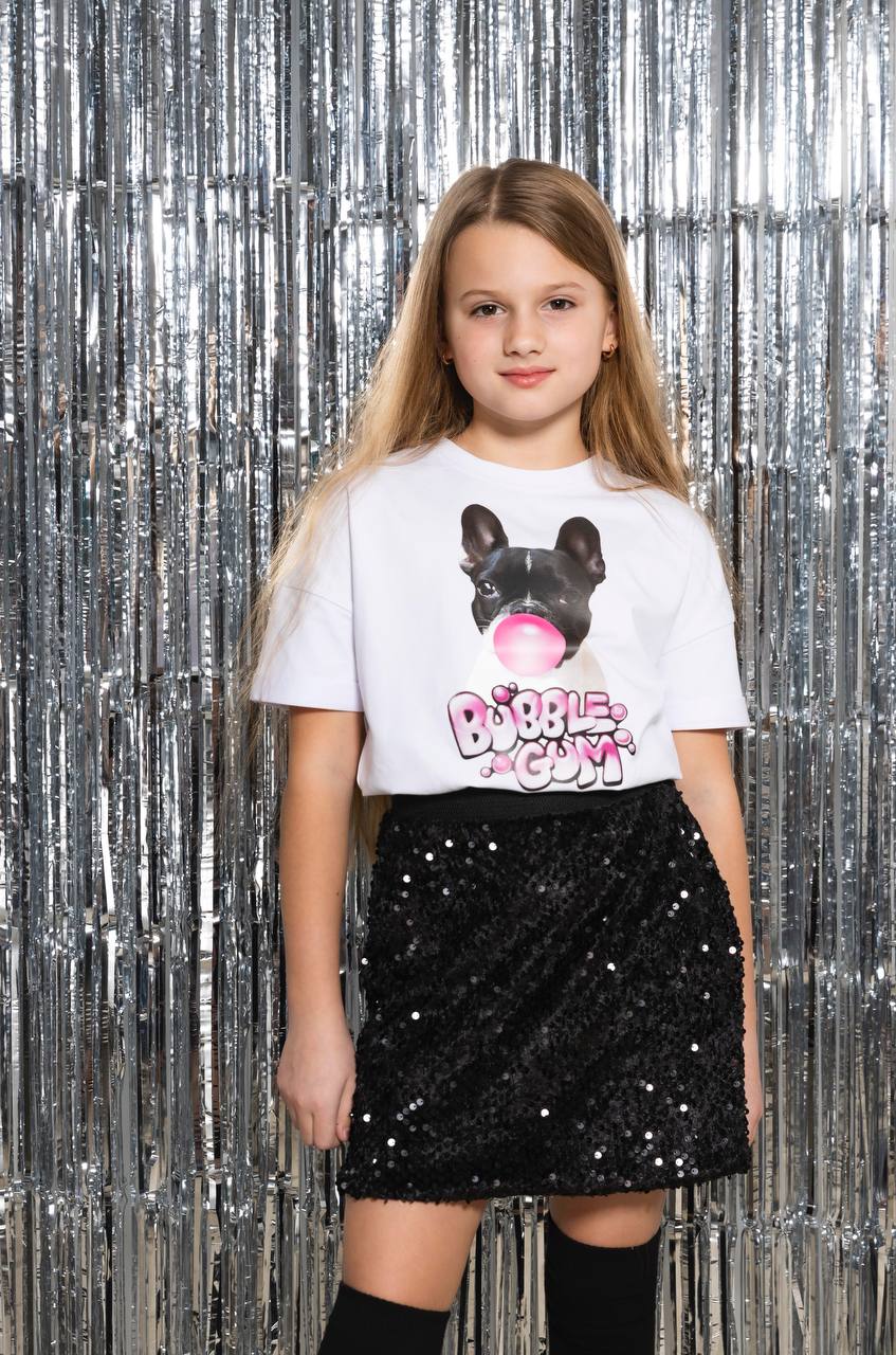 Sequin skirt for girls - black - Lemoni Boutique