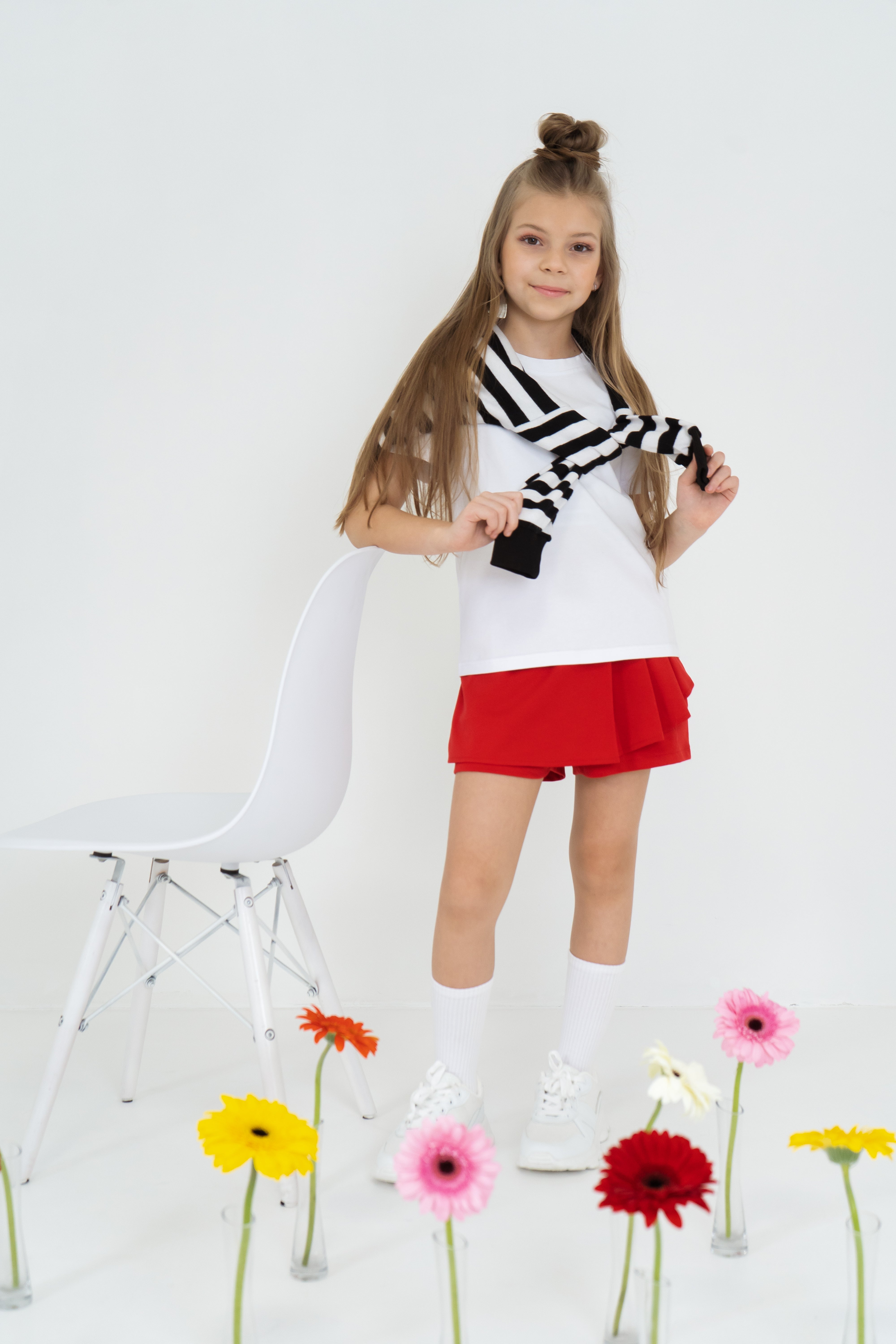 Girls´ pleated skort - red - Lemoni Boutique