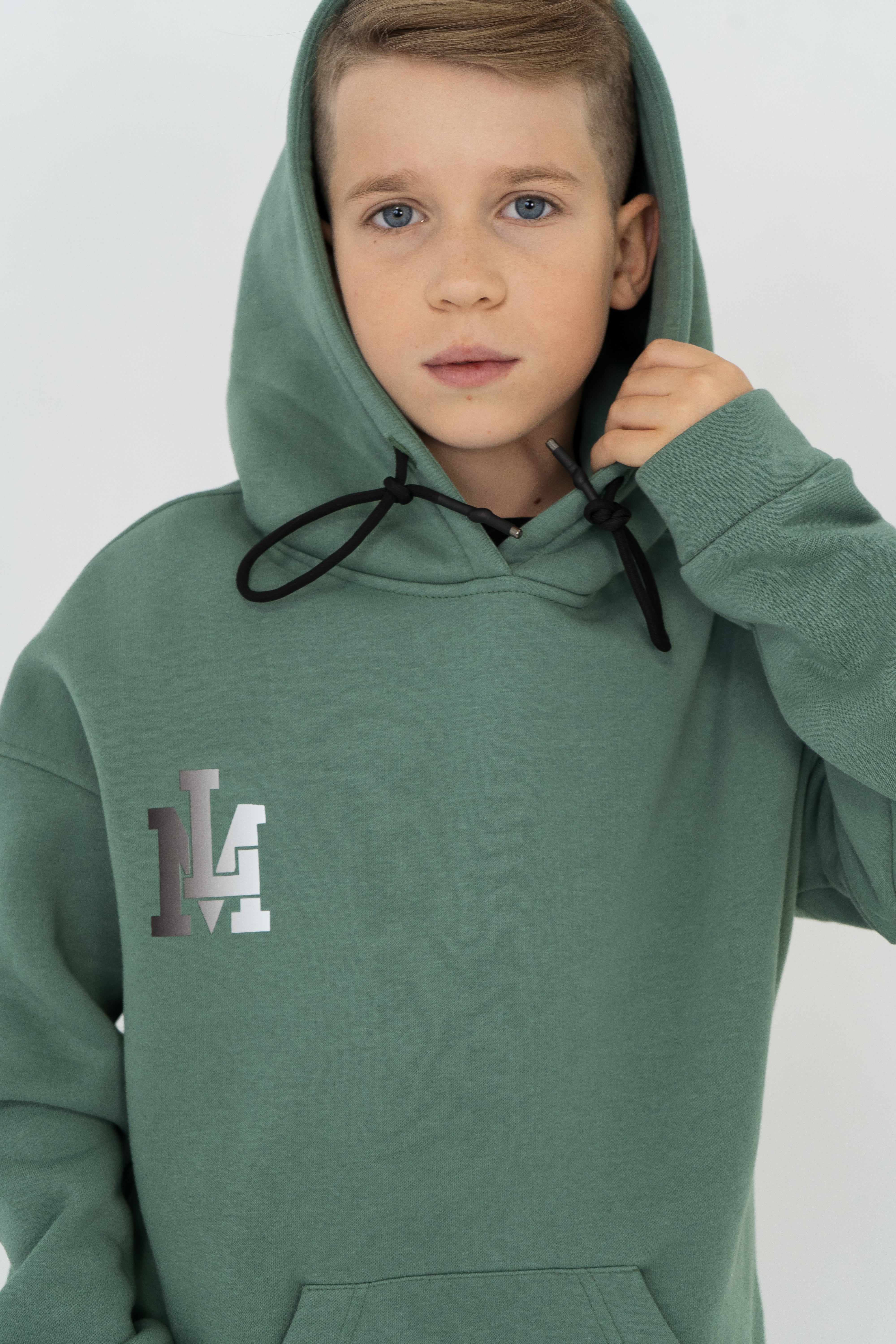 Fleece Hoodie unisex LM - olive green - Lemoni Boutique