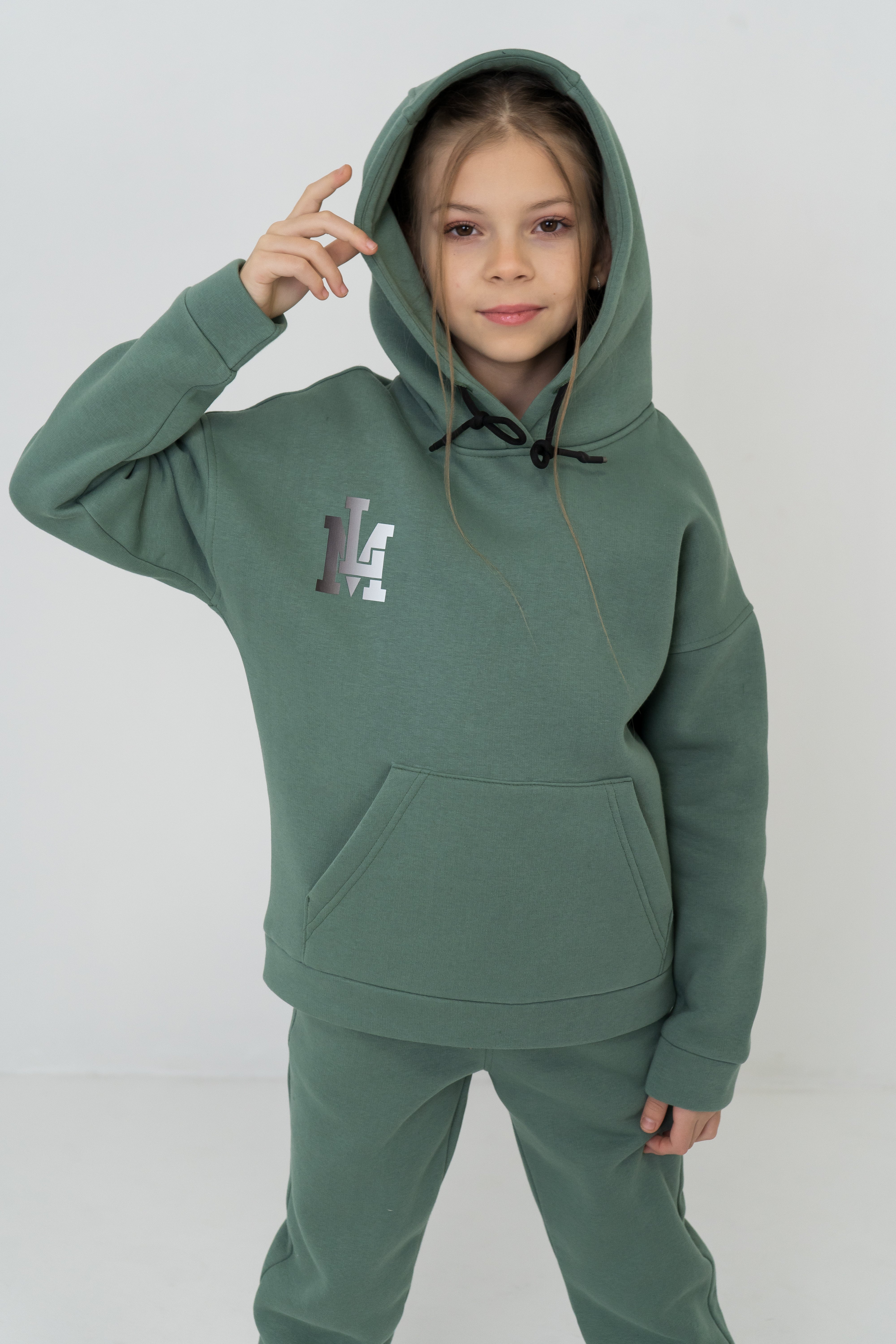 Fleece Hoodie unisex LM - olive green - Lemoni Boutique