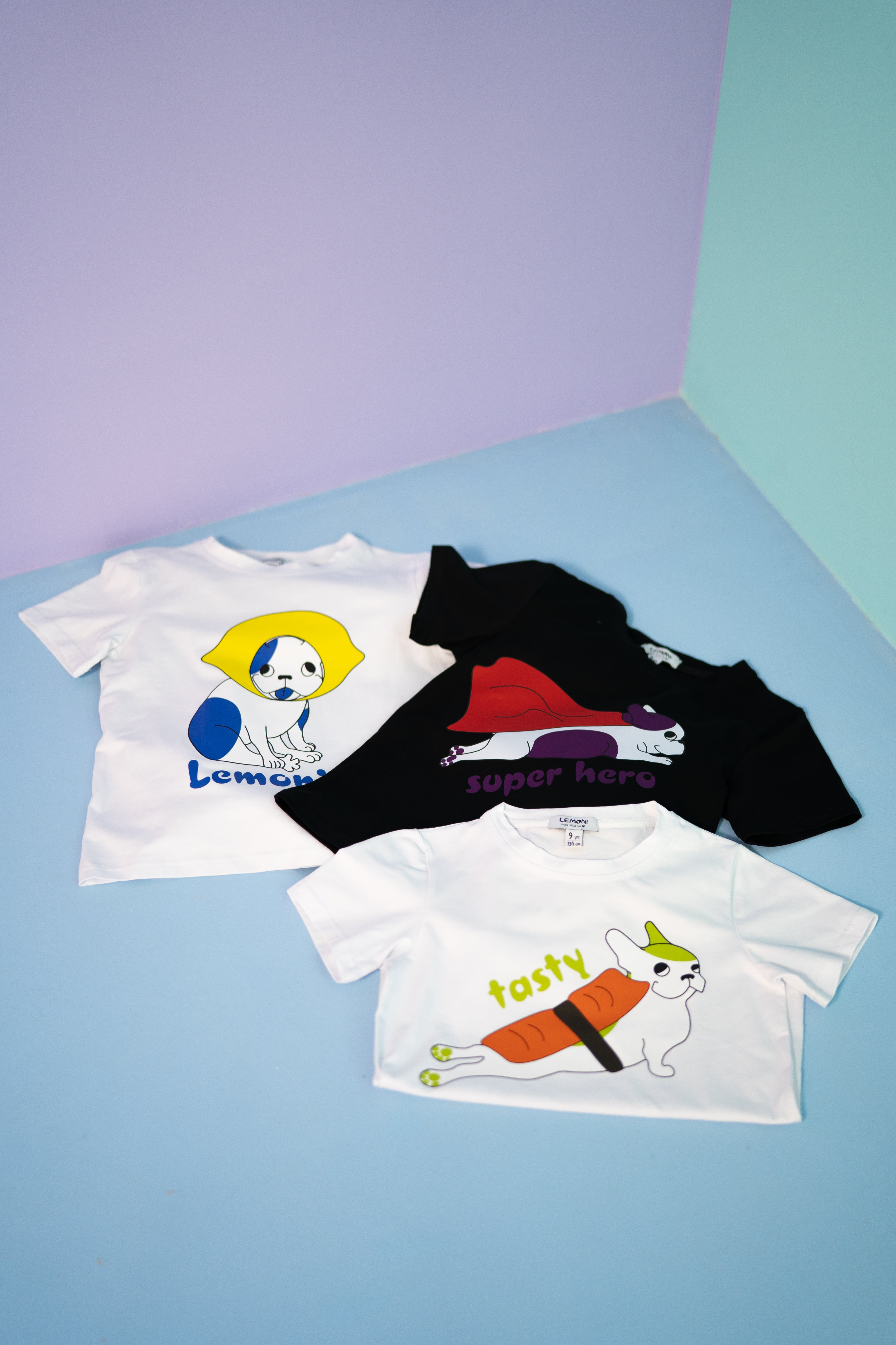 Girls´ and boys´ classic T-shirt with Lemon-dog print - Lemoni Boutique