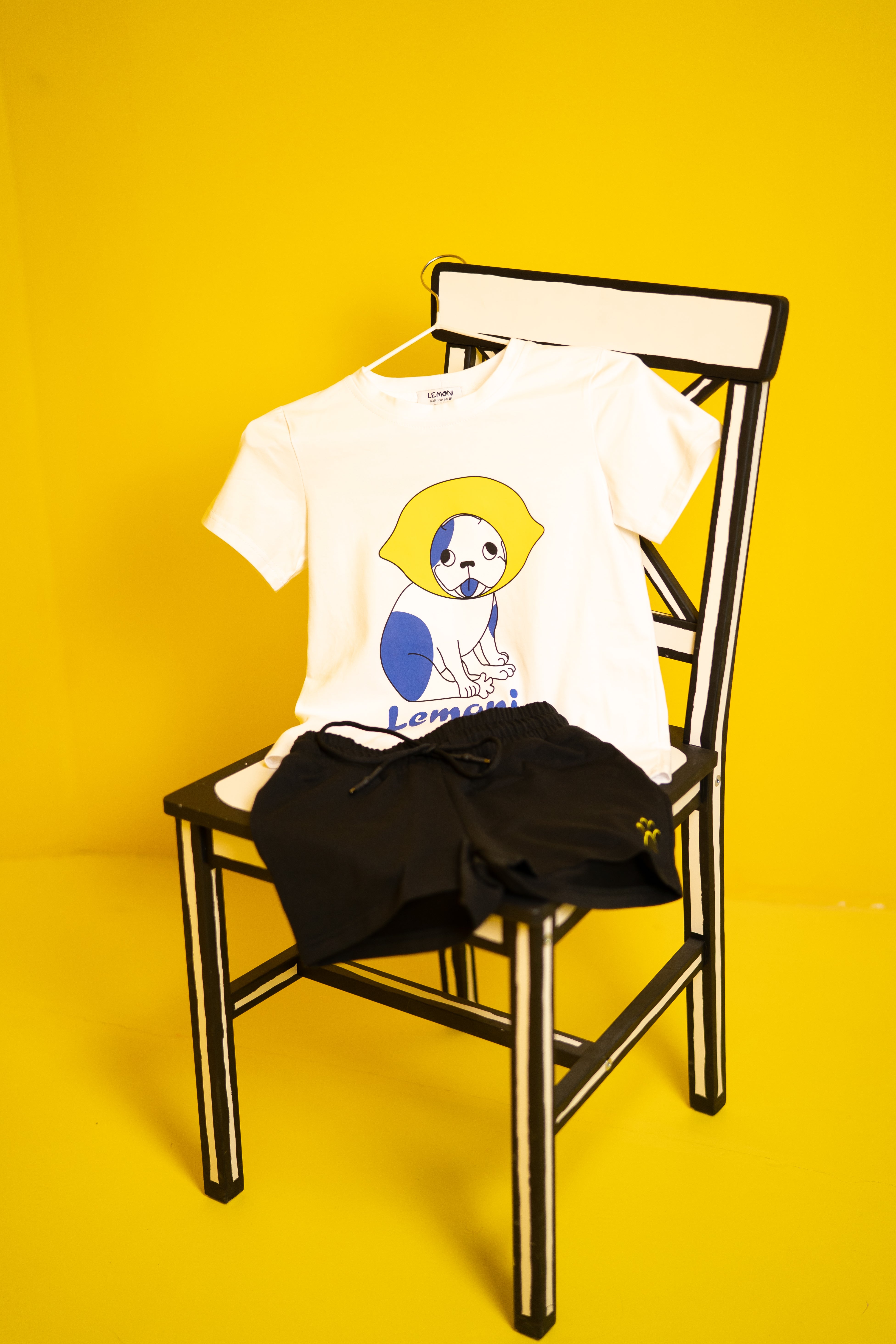 Girls´ and boys´ classic T-shirt with Lemon-dog print - Lemoni Boutique