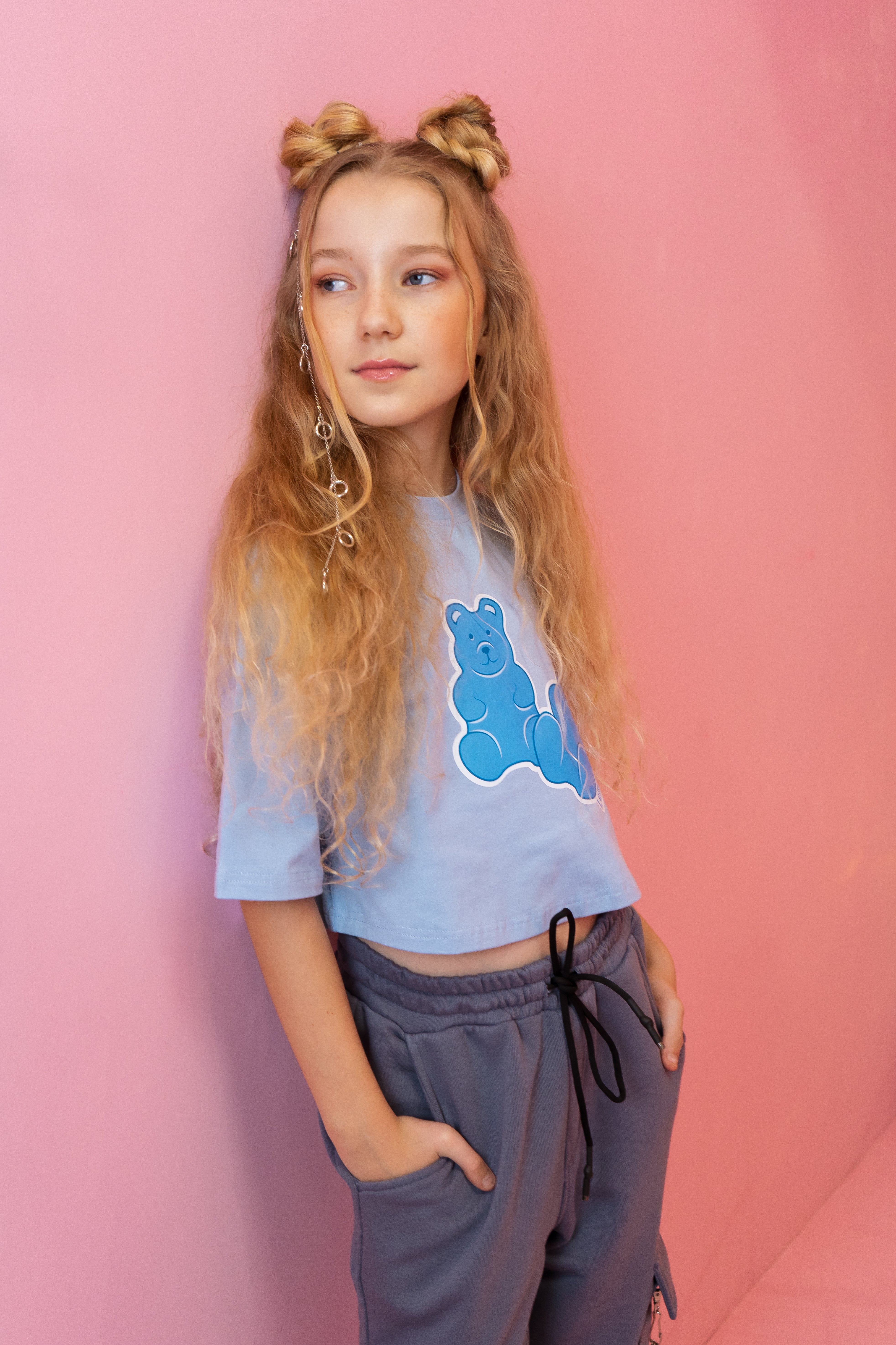 Top Gummy bear print - skyblue - Lemoni Boutique