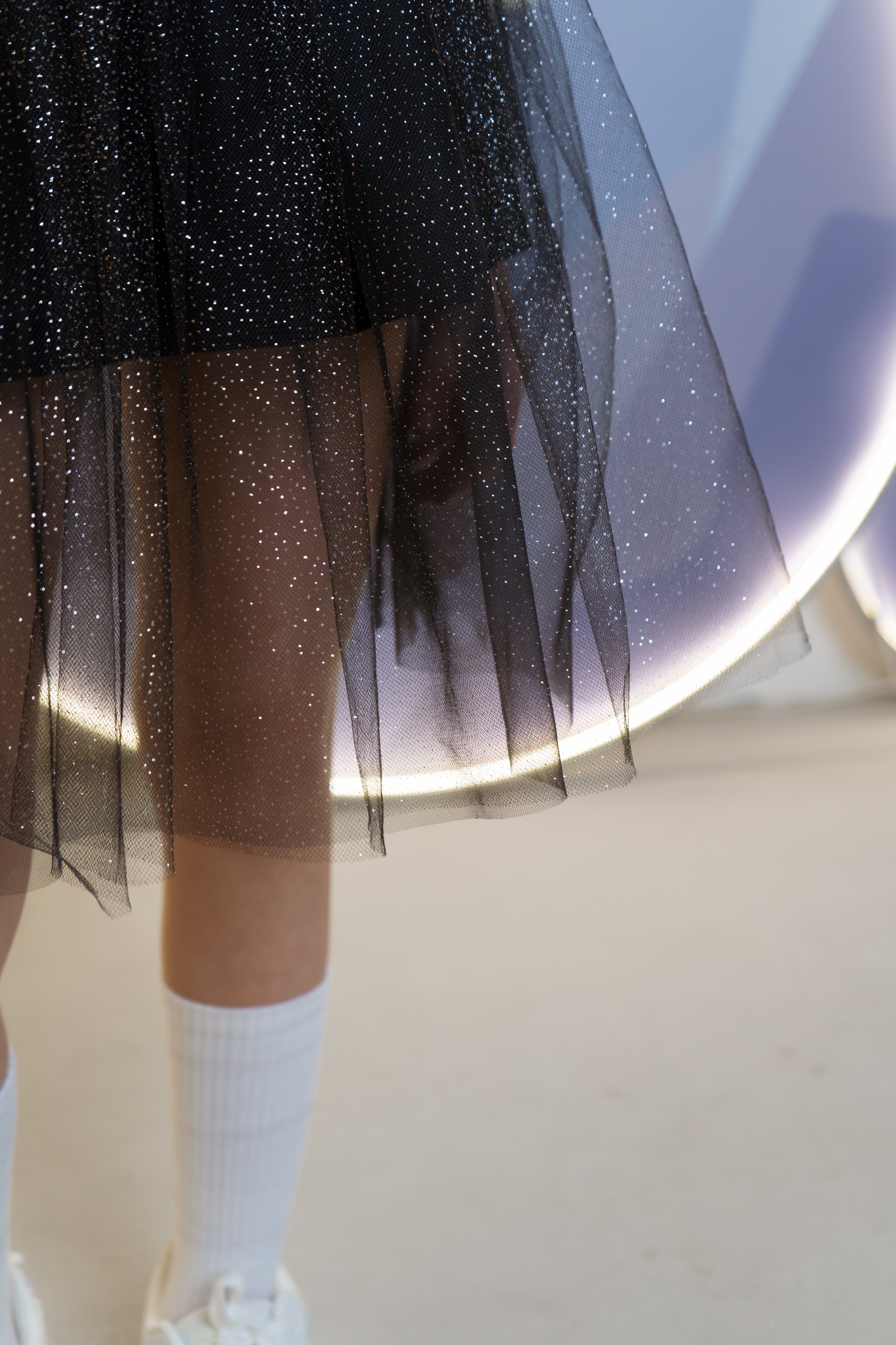 Girls´ tulle skirt with glitter - black - Lemoni Boutique