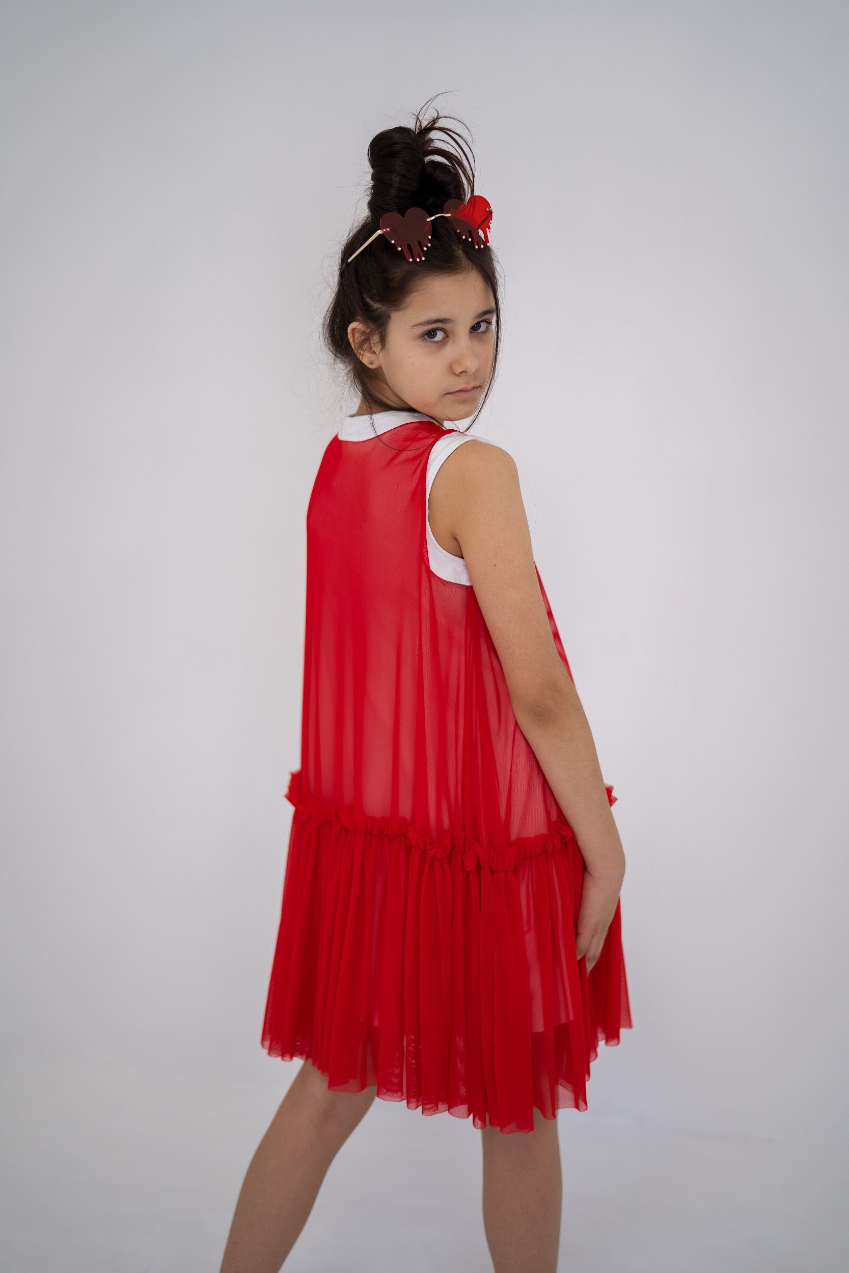 Girls summer dress MEOW - sleeveless
