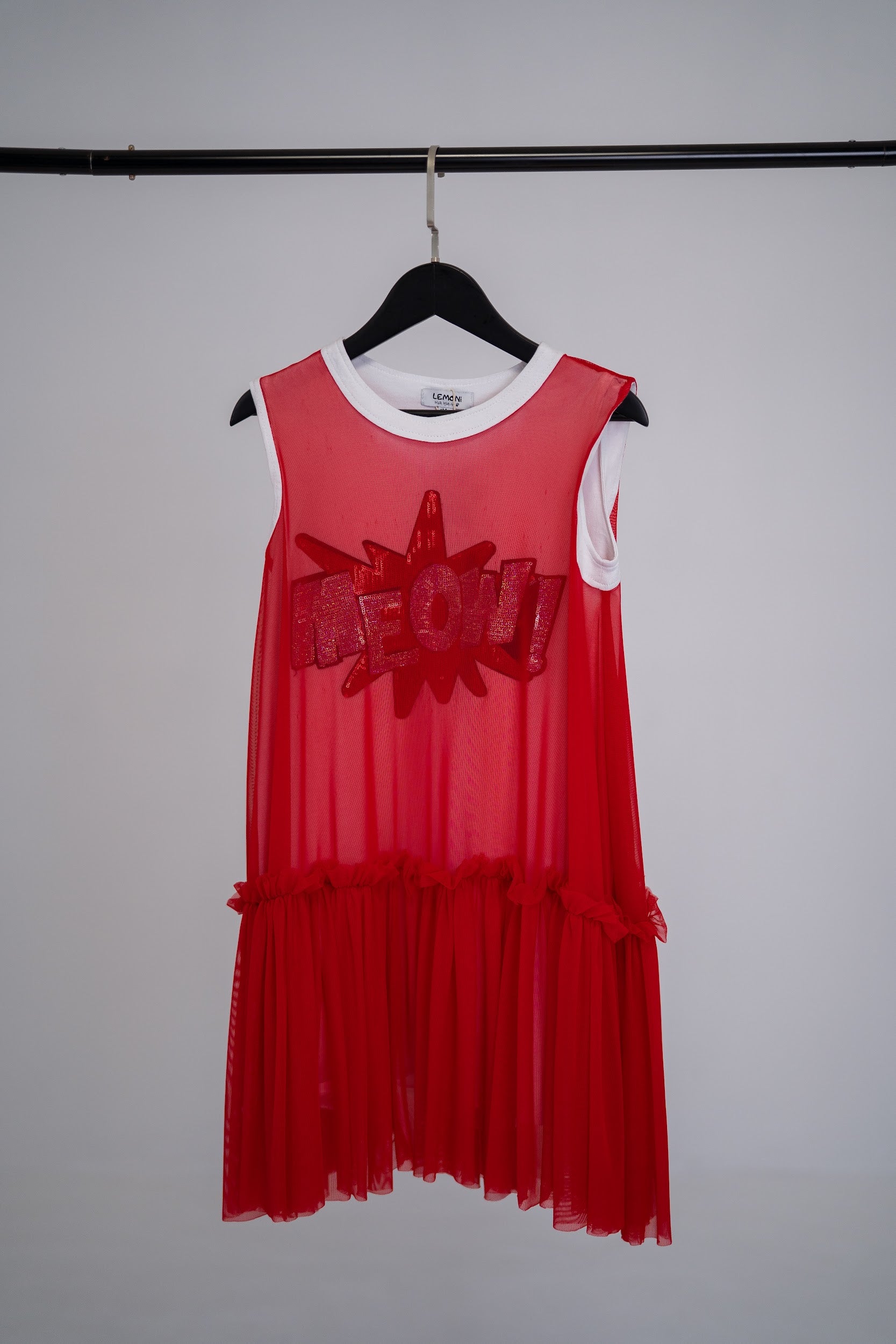 Girls summer dress MEOW - sleeveless