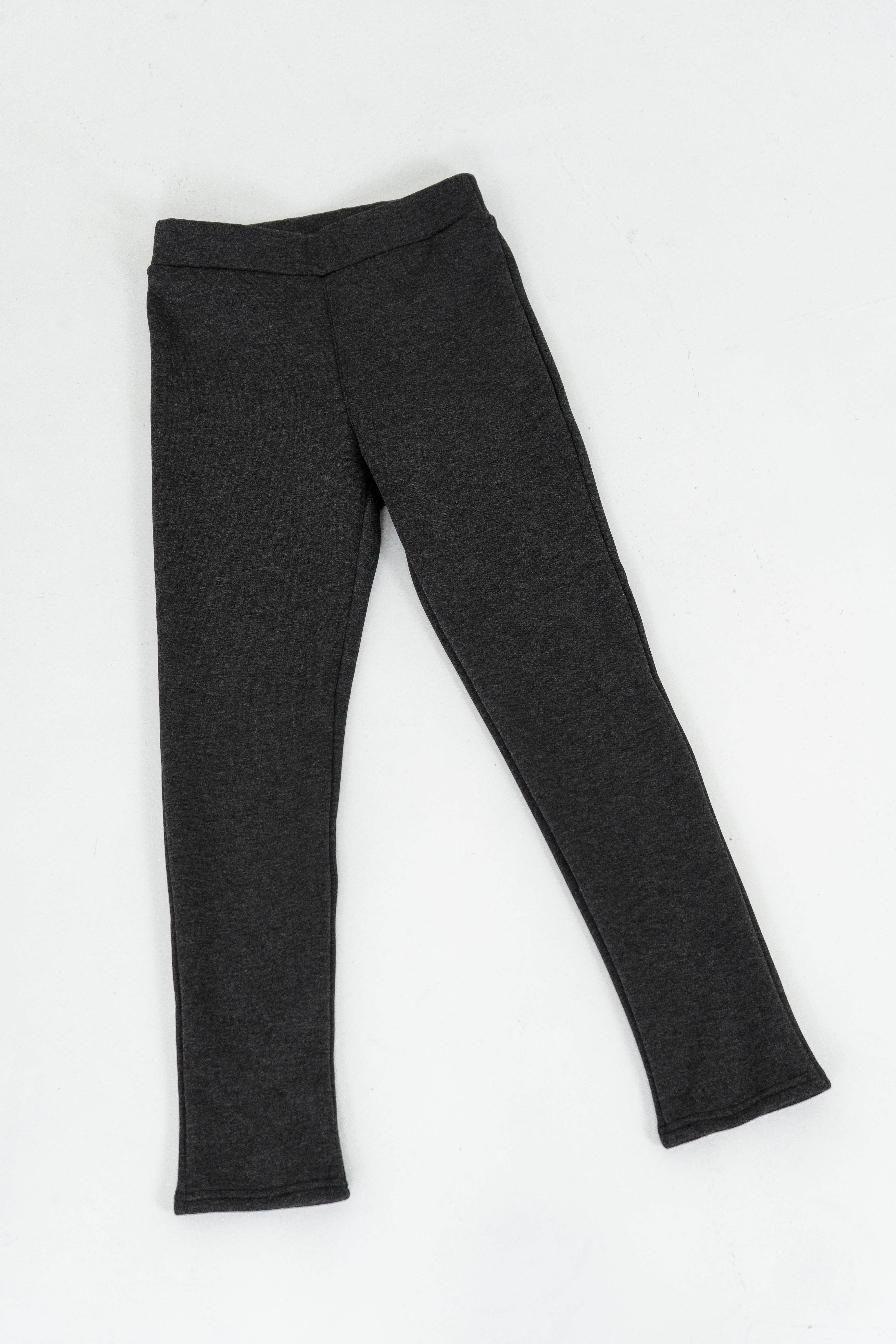 Сomfortable warm leggings for girls - gray - Lemoni Boutique