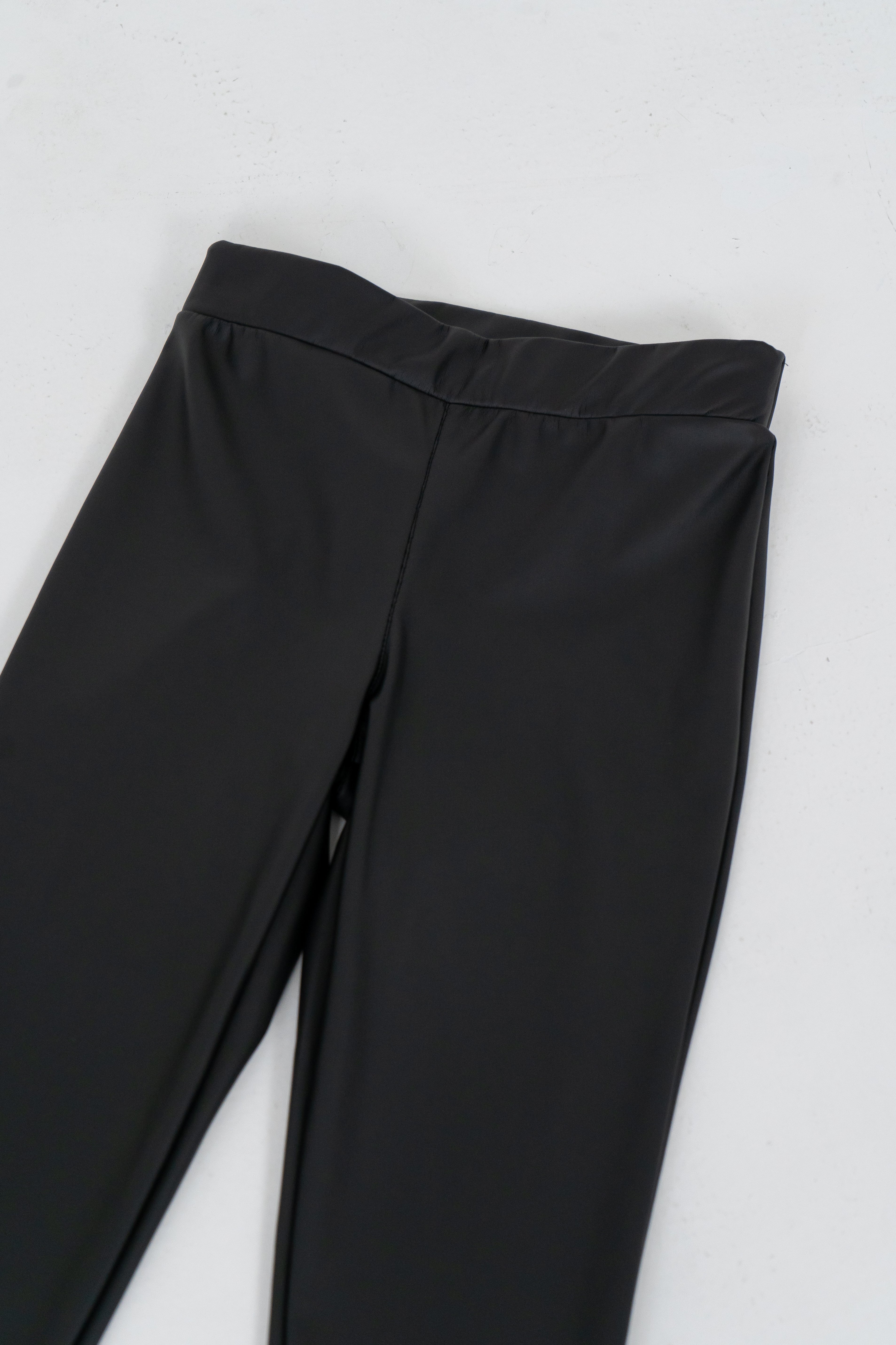 Black Matte Faux Leather Thermo Leggings - Lemoni Boutique