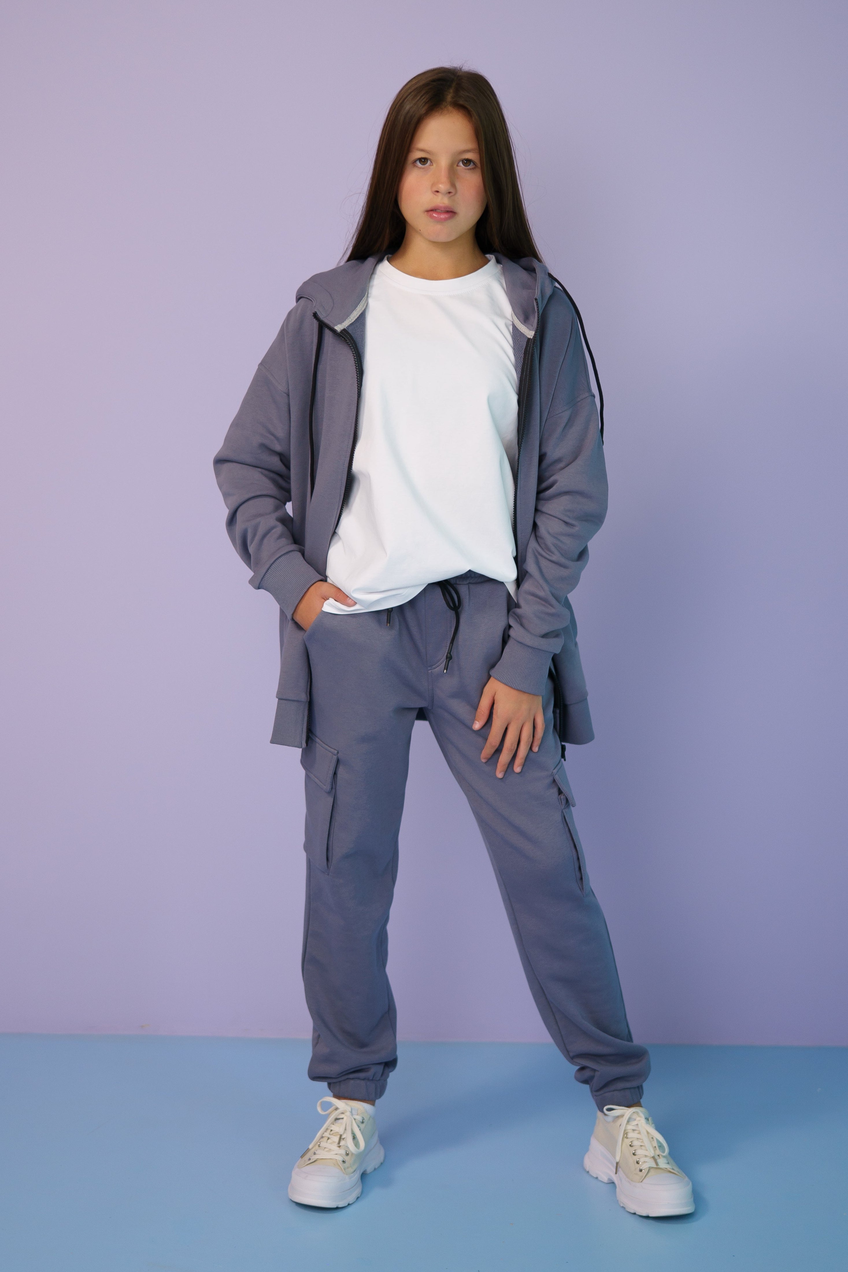 Cargo pants Urban-Style for boys and girls - gray - Lemoni Boutique
