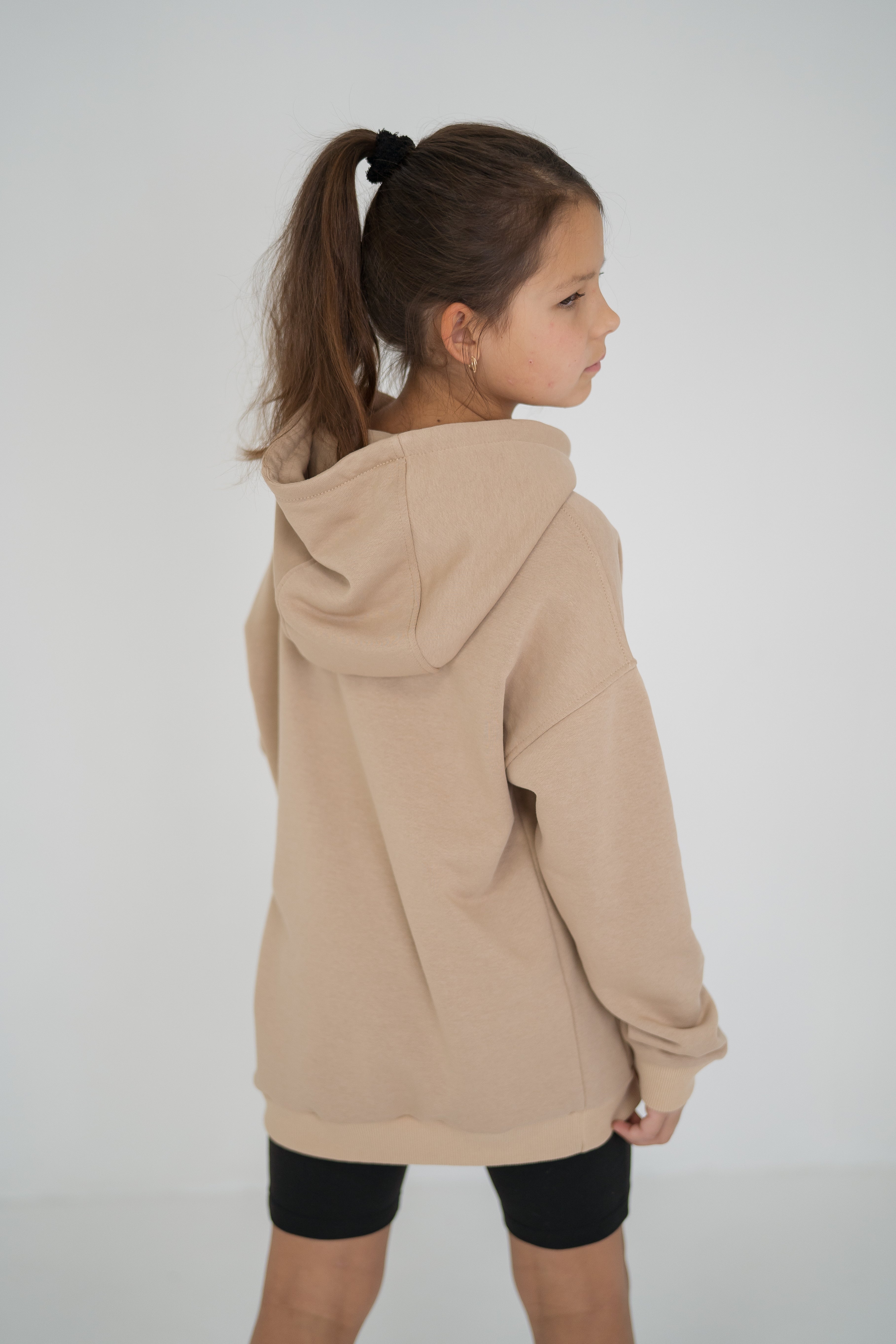 Hoodie "Walk with Me" for boys and girls - beige - Lemoni Boutique