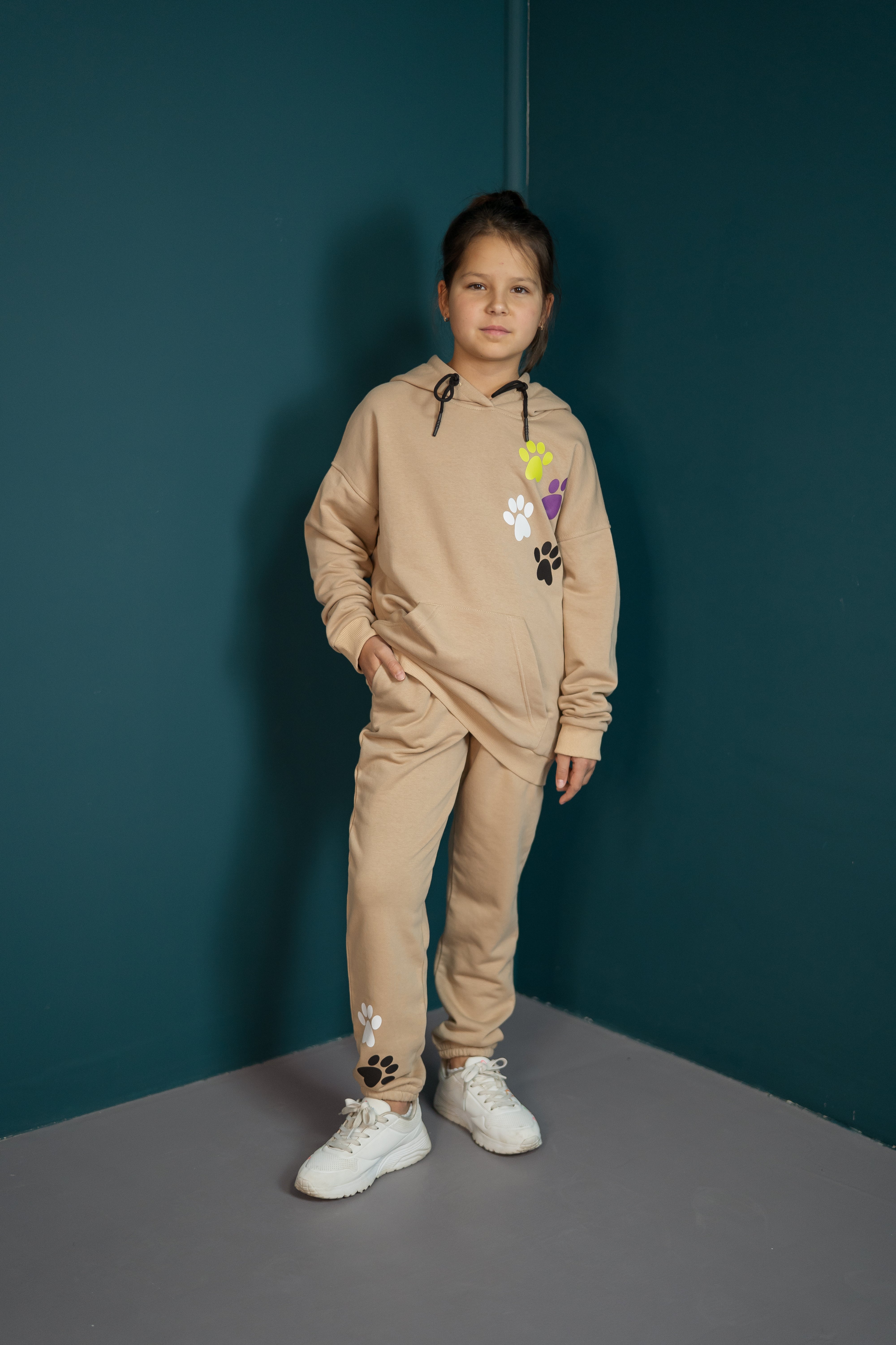 Pants unisex "Walk with Me" - beige - Lemoni Boutique