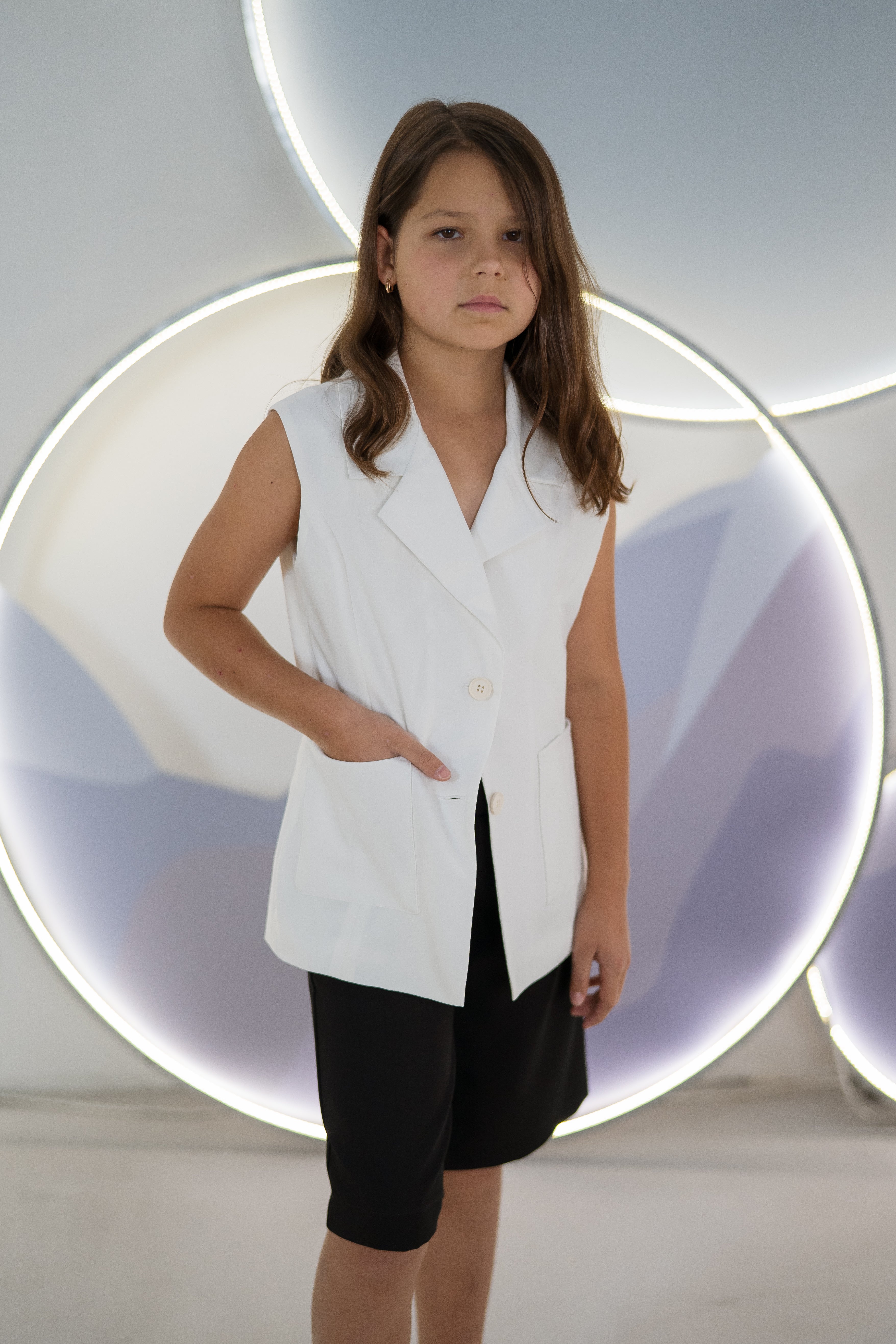 Bermudashorts für einen klassischen Look für Mädchen - schwarz