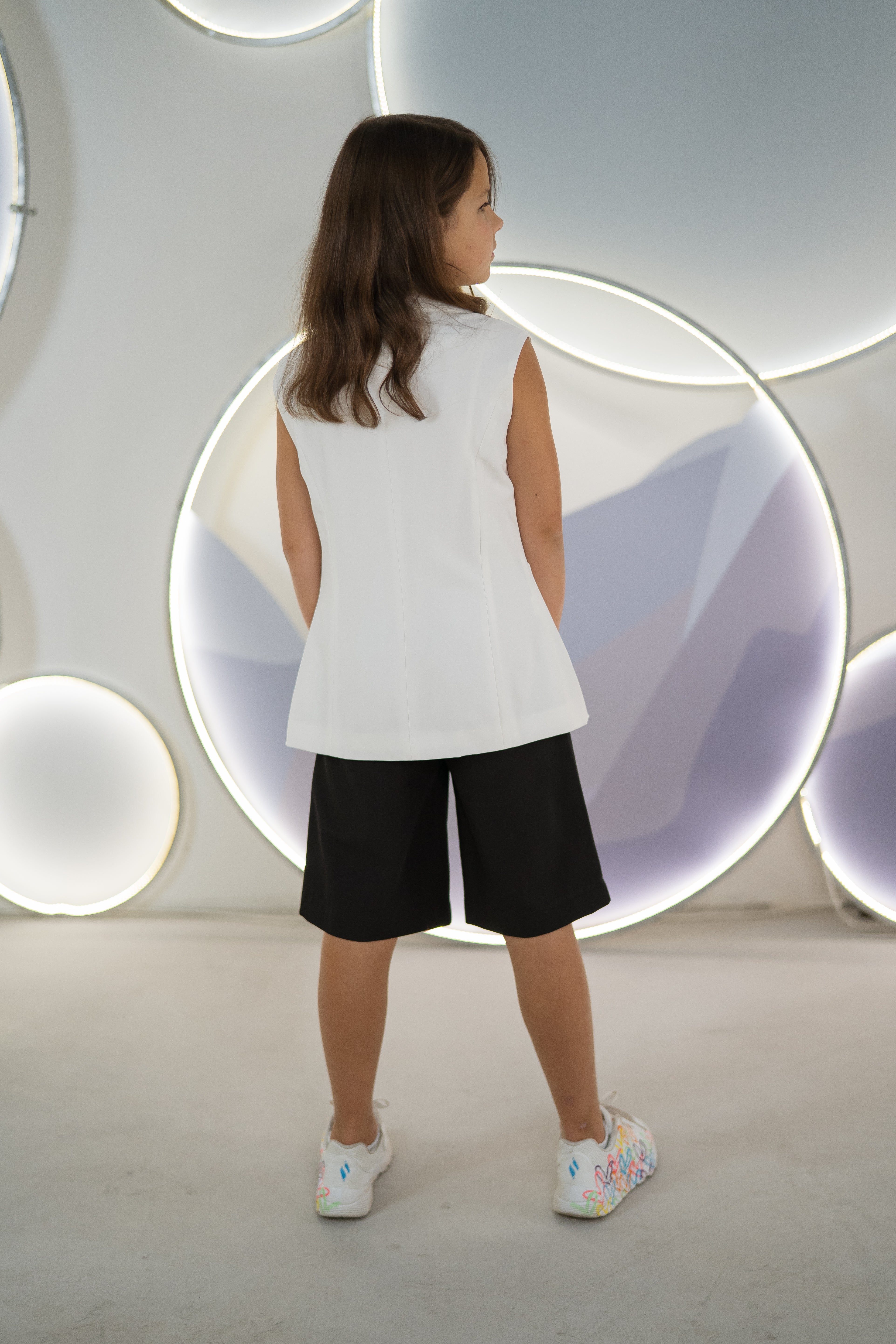 Bermudashorts für einen klassischen Look für Mädchen - schwarz