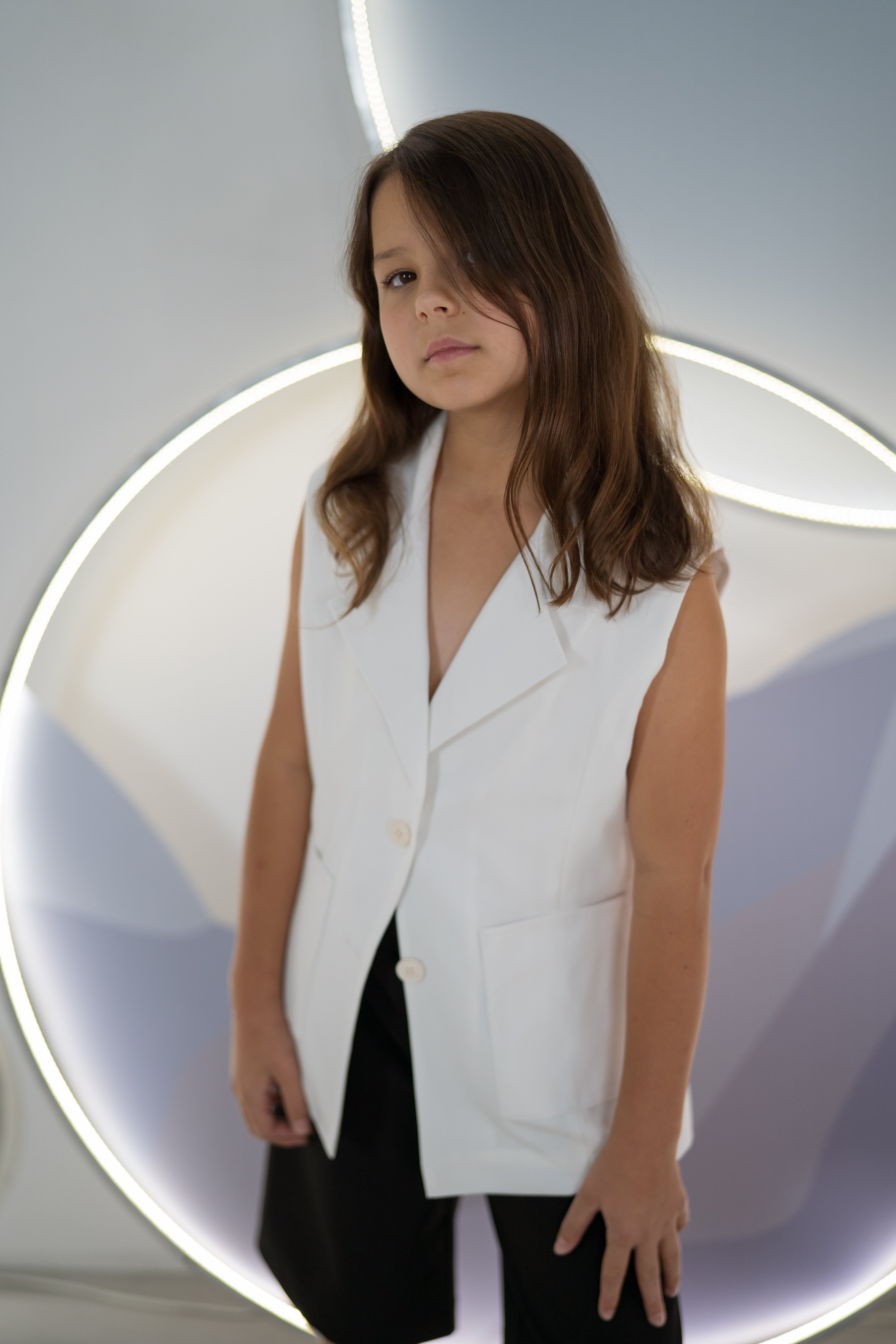 Girls´ classic vest - milk - Lemoni Boutique