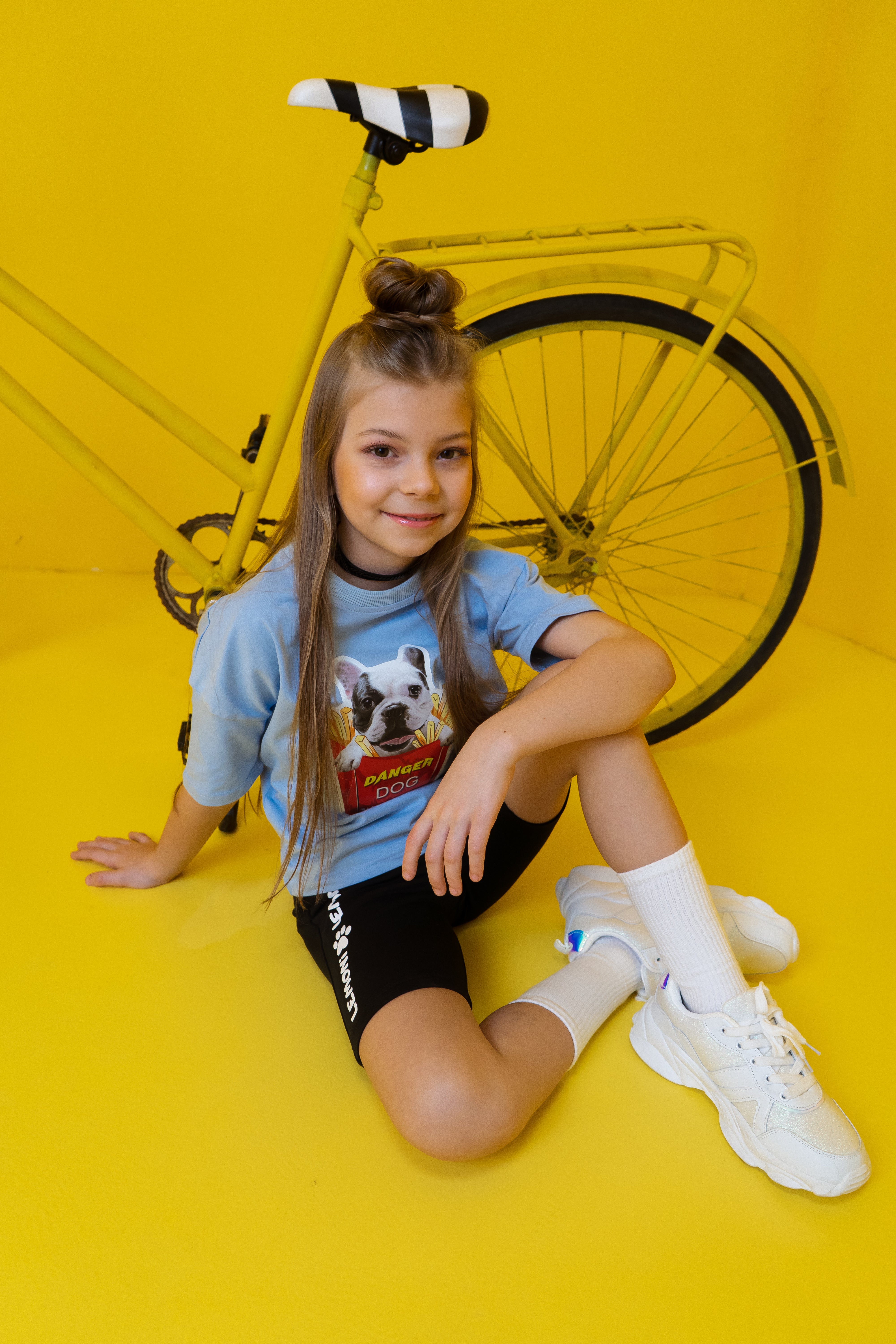 Sporty bike shorts for girls - black - Lemoni Boutique