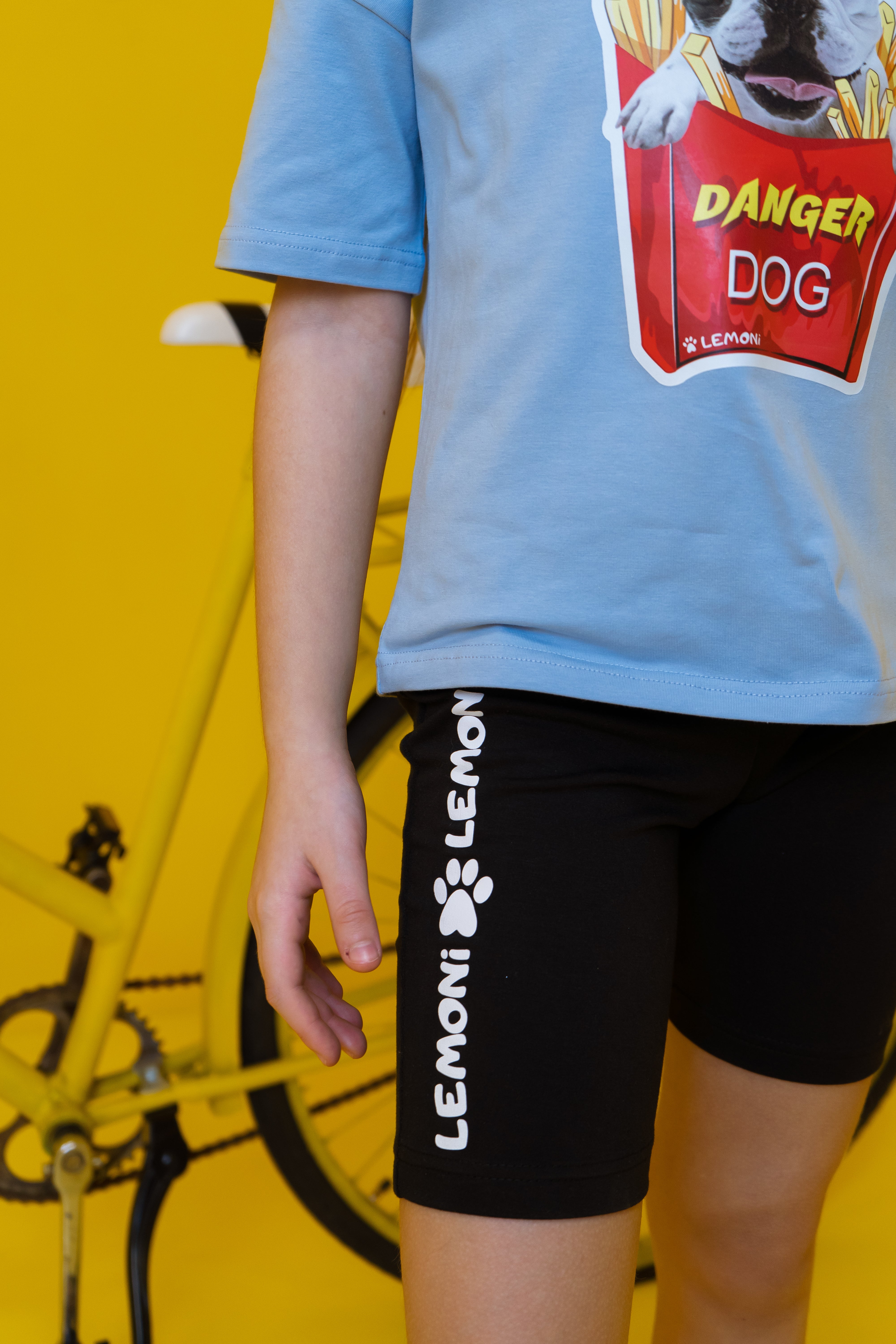 Sporty bike shorts for girls - black - Lemoni Boutique