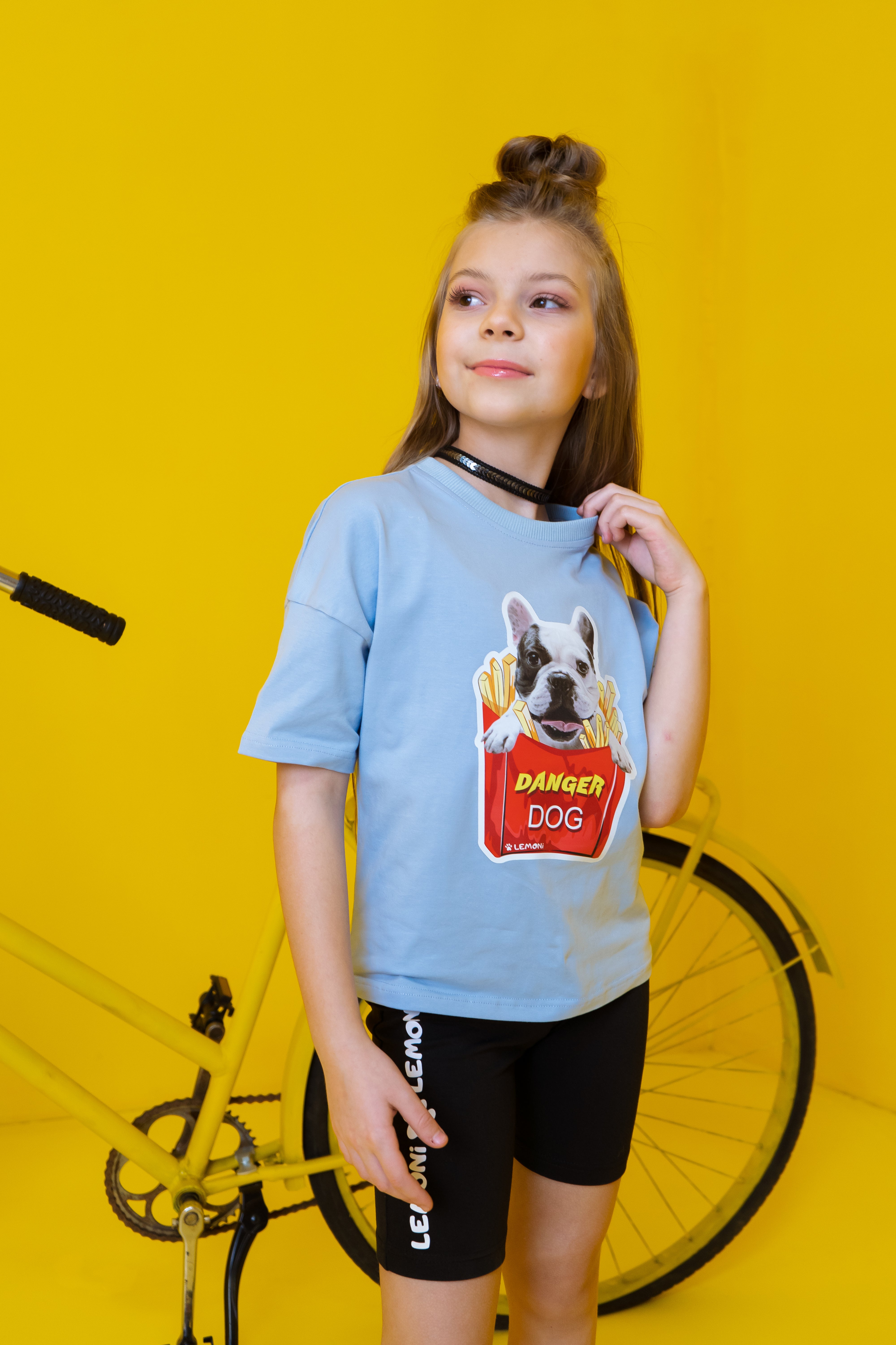 Sporty bike shorts for girls - black - Lemoni Boutique