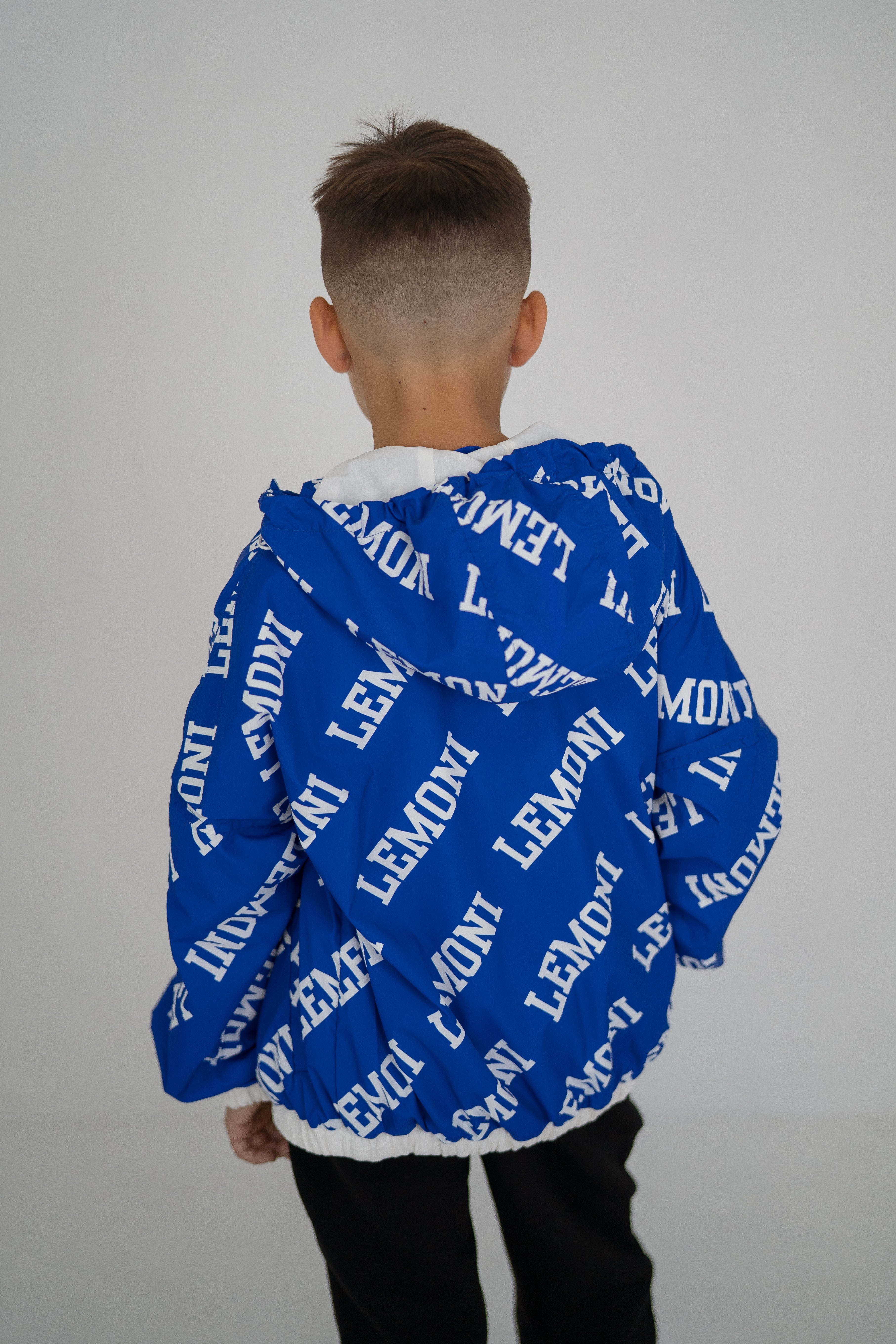 Hooded Windbreaker for boys and girls - indigo blue - Lemoni Boutique