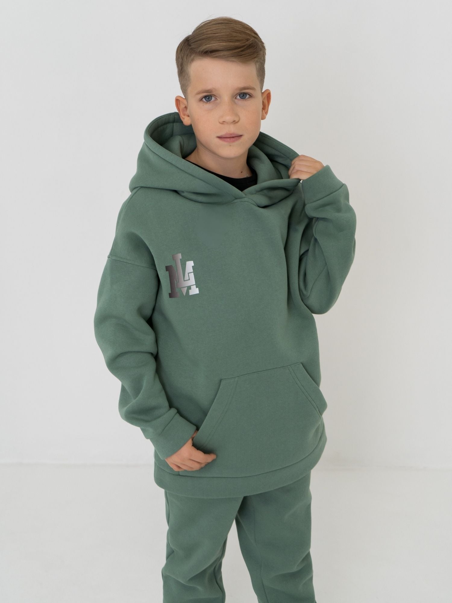 Fleece Hoodie unisex LM - olive green