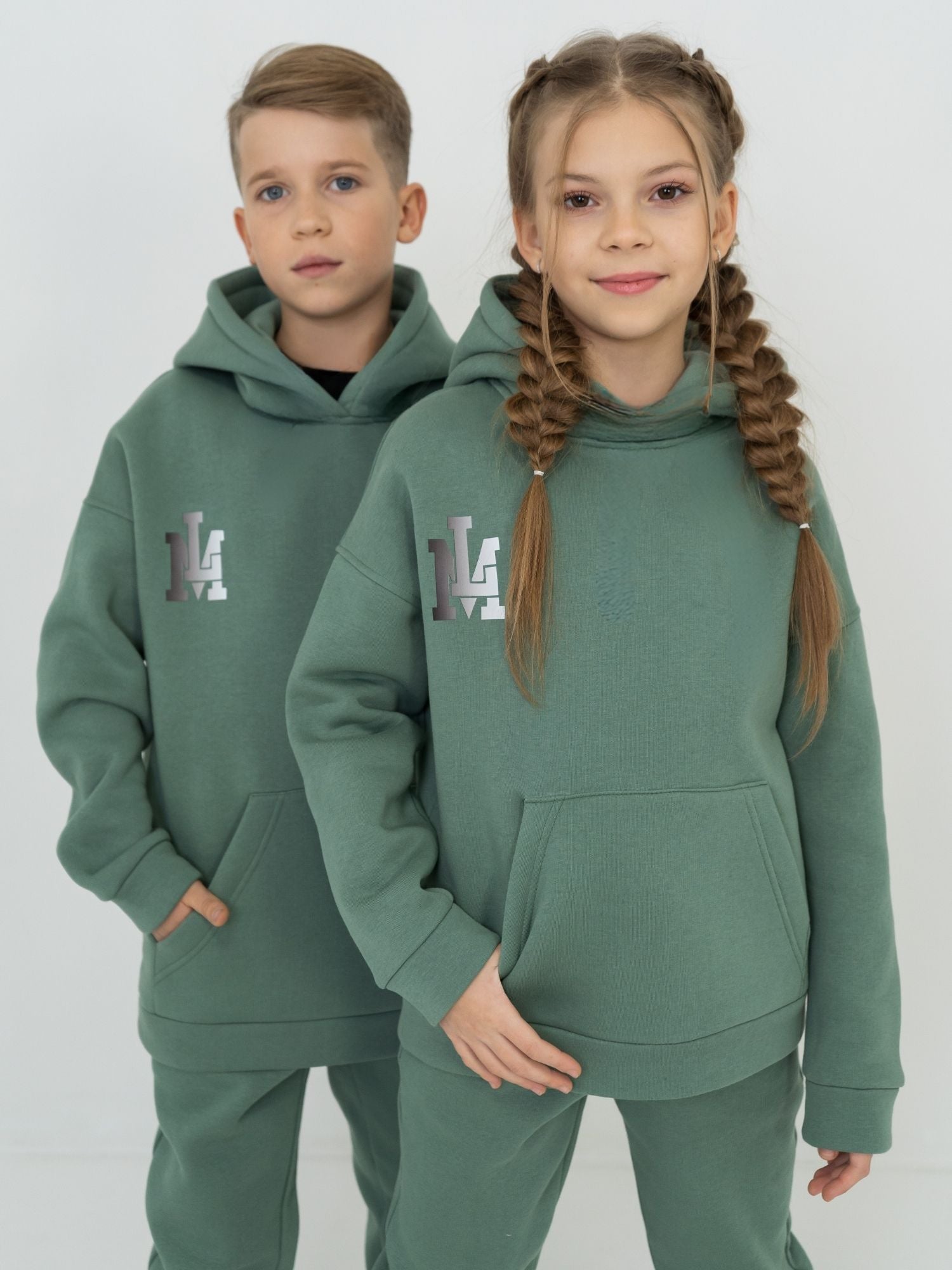 Fleece Hoodie unisex LM - olive green