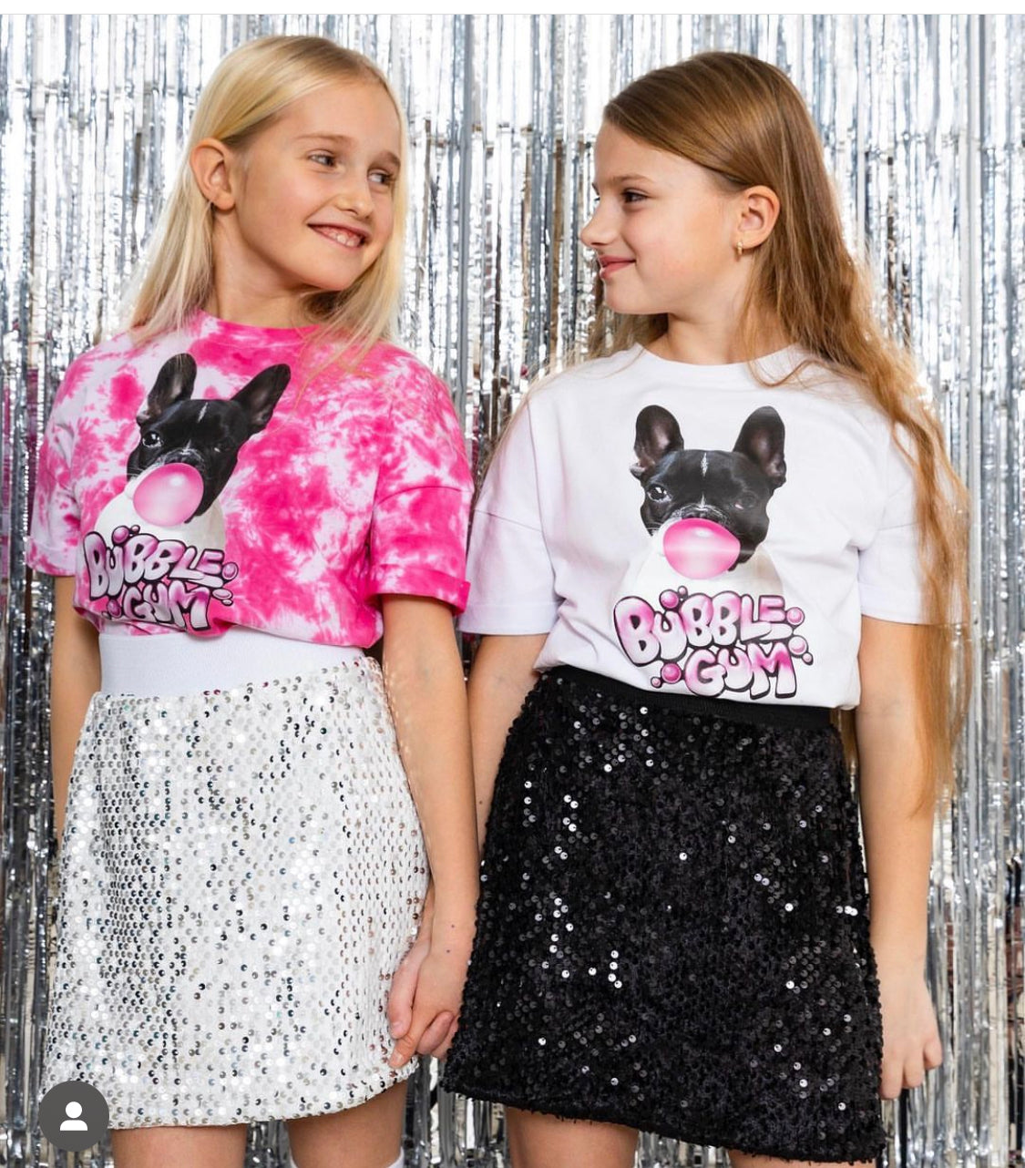 Girls´ oversized T-shirt Bulldog&Bubble Gum - tie-dye pink - Lemoni Boutique