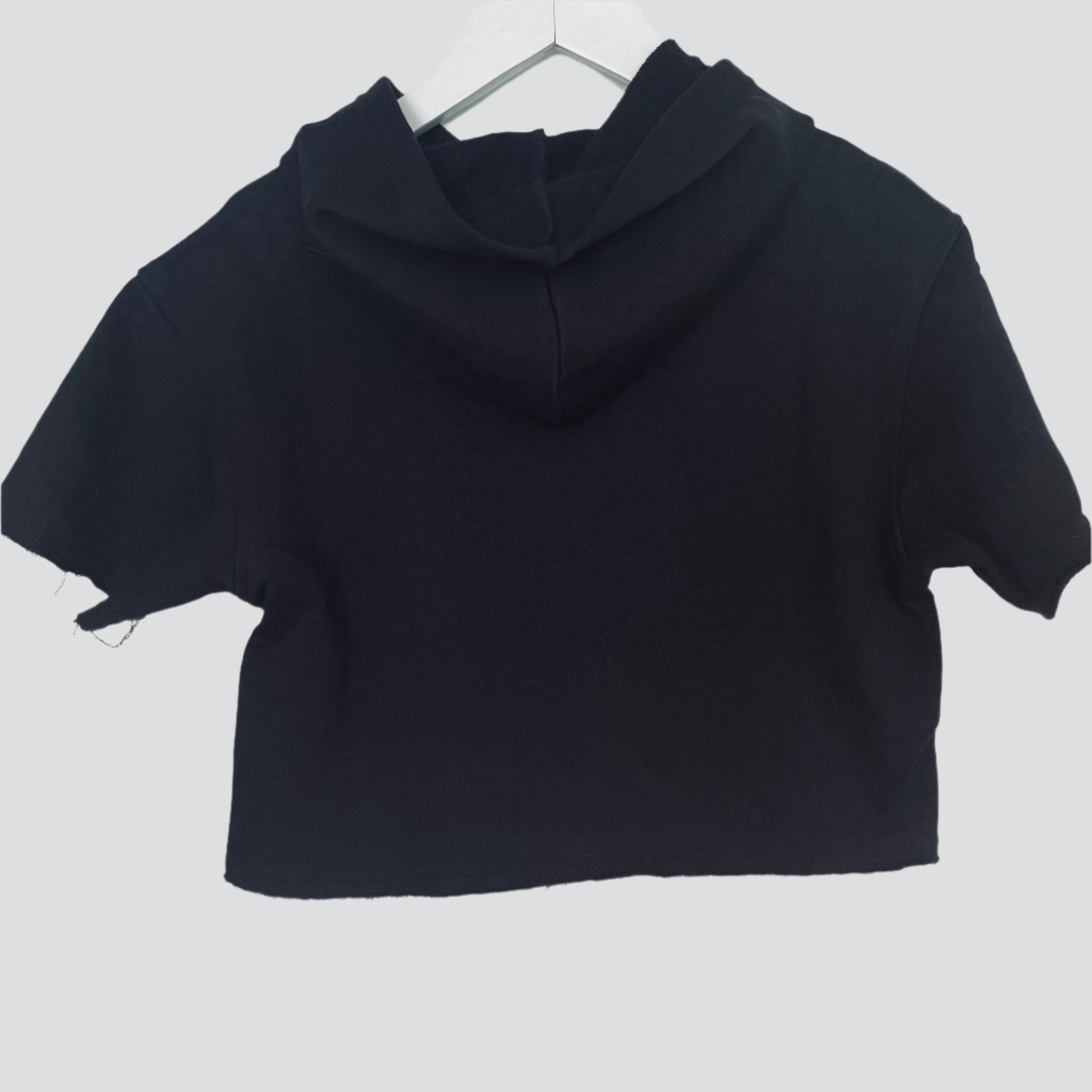 Short-sleeve hoodie unisex - black - Lemoni Boutique