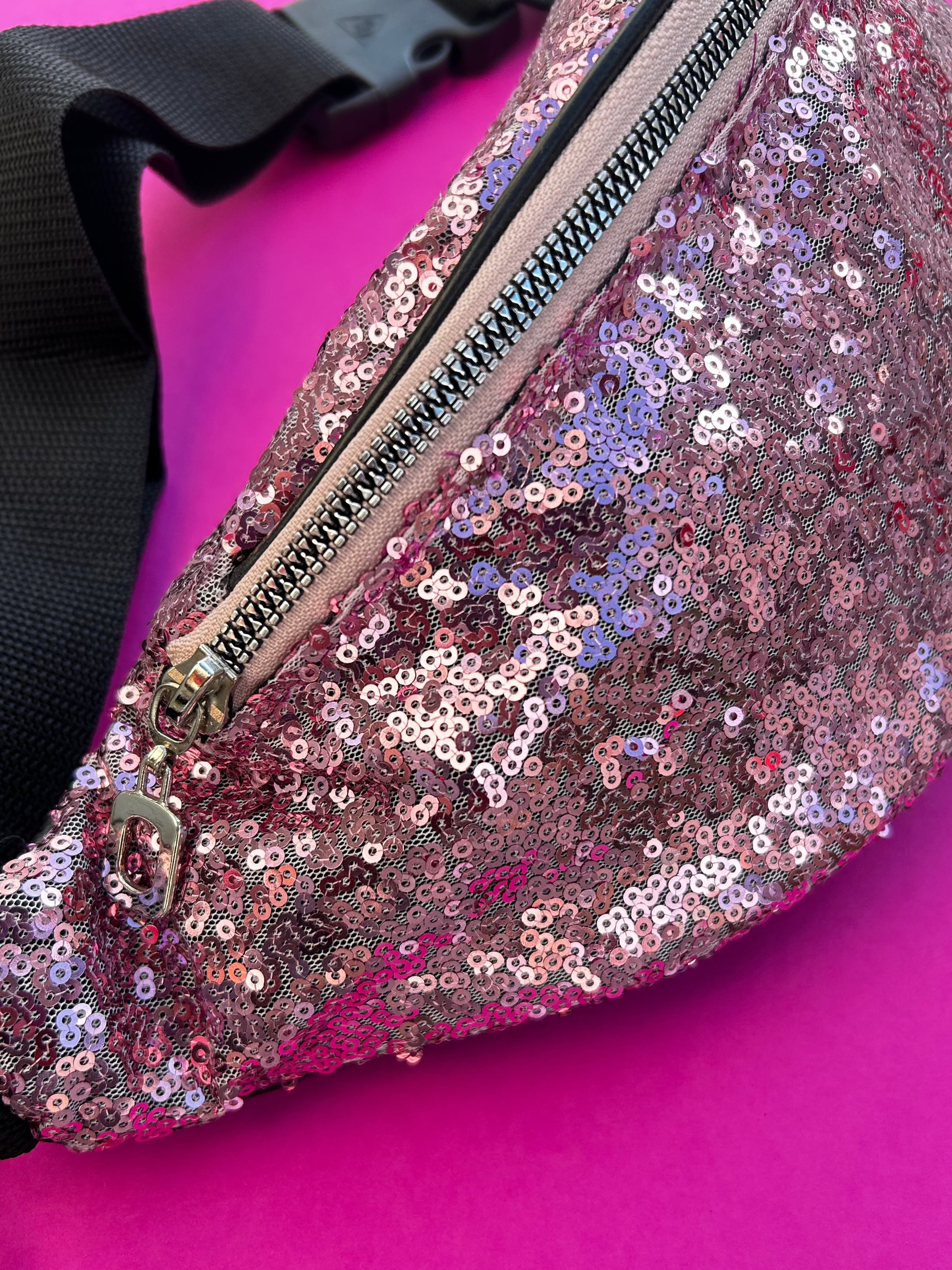 Waist bag sequined - cross body bag