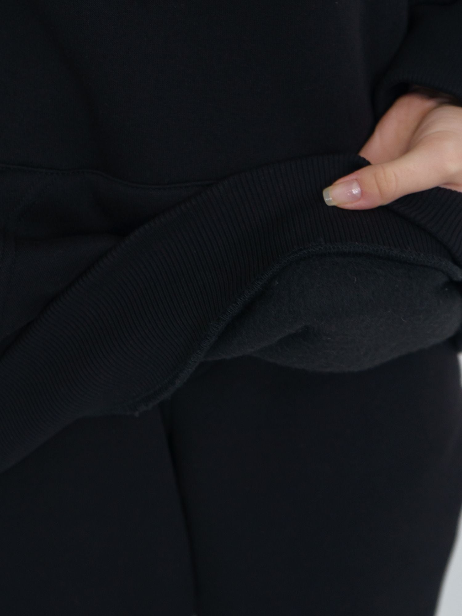 Unisex Fleece-Hoodie - schwarz