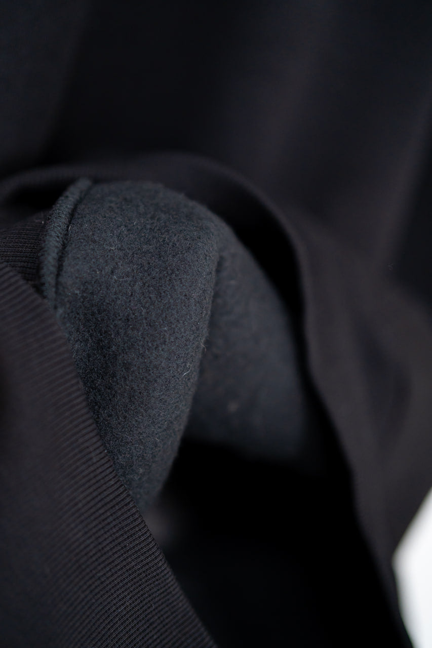 Warm Fleece Cotton Hoodie with Sequins — extended length