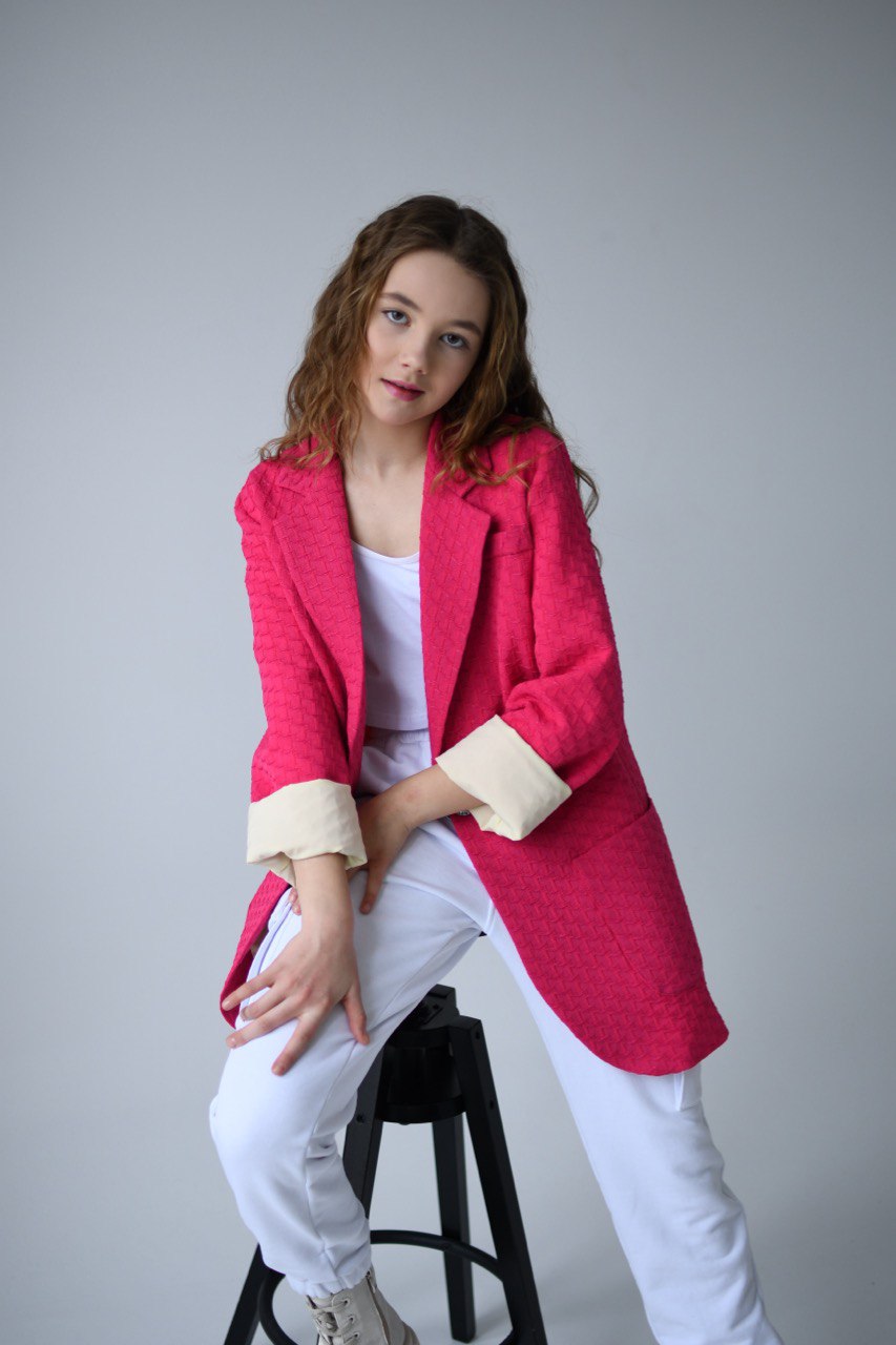 Oversized longline blazer for girls - Lemoni Boutique