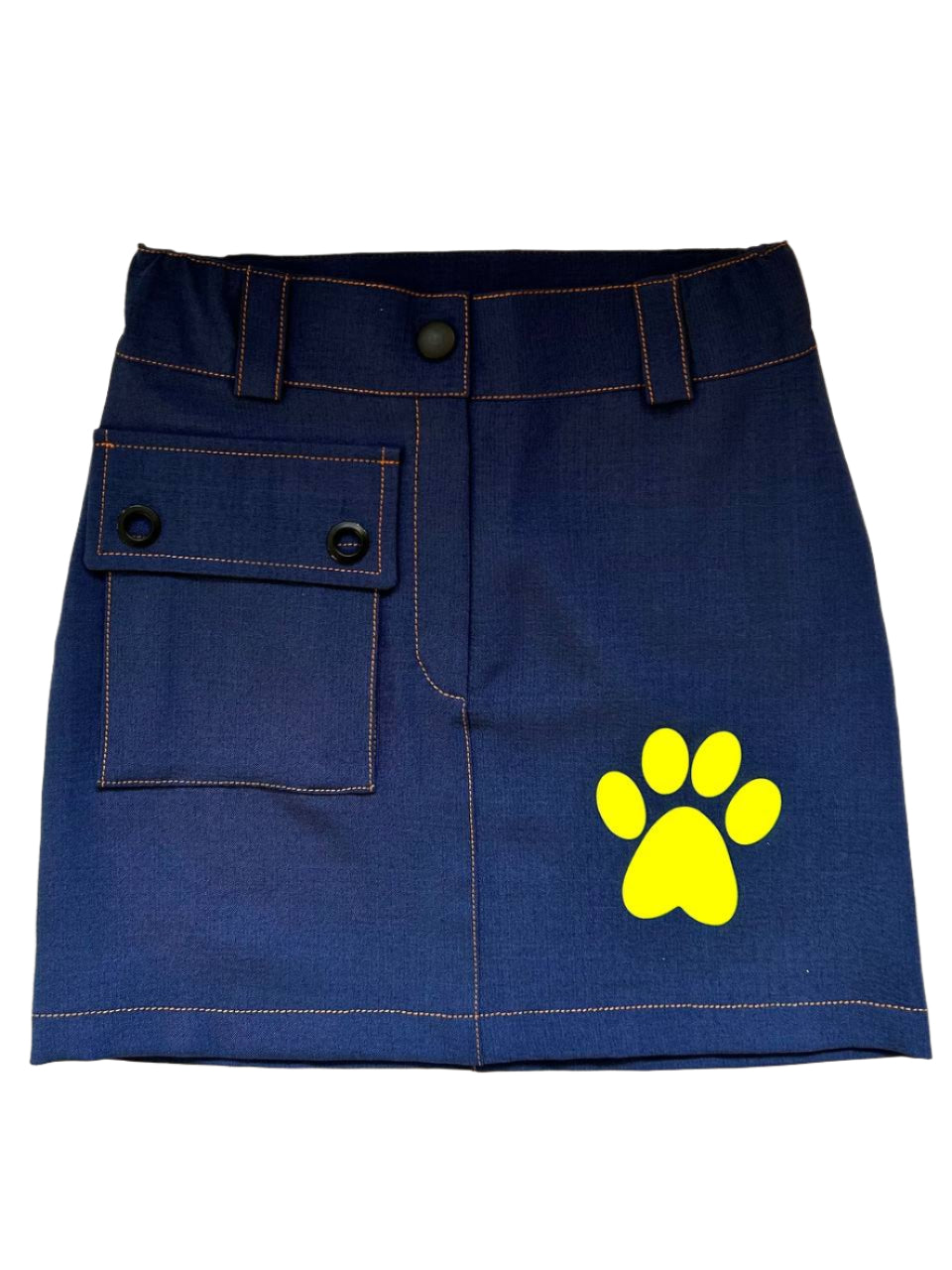 Short cargo skirt for girls - blue - Lemoni Boutique