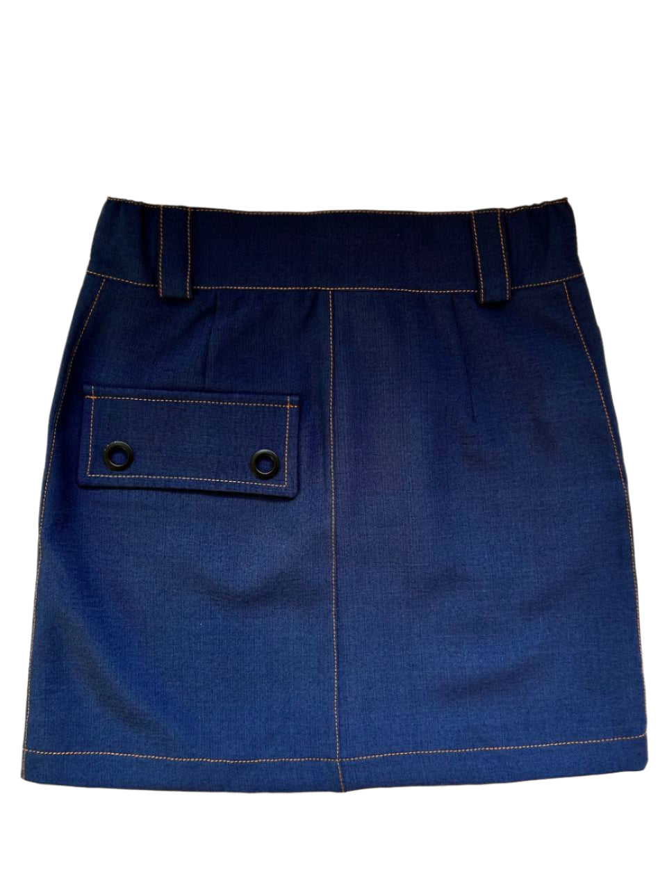 Short cargo skirt for girls - blue - Lemoni Boutique